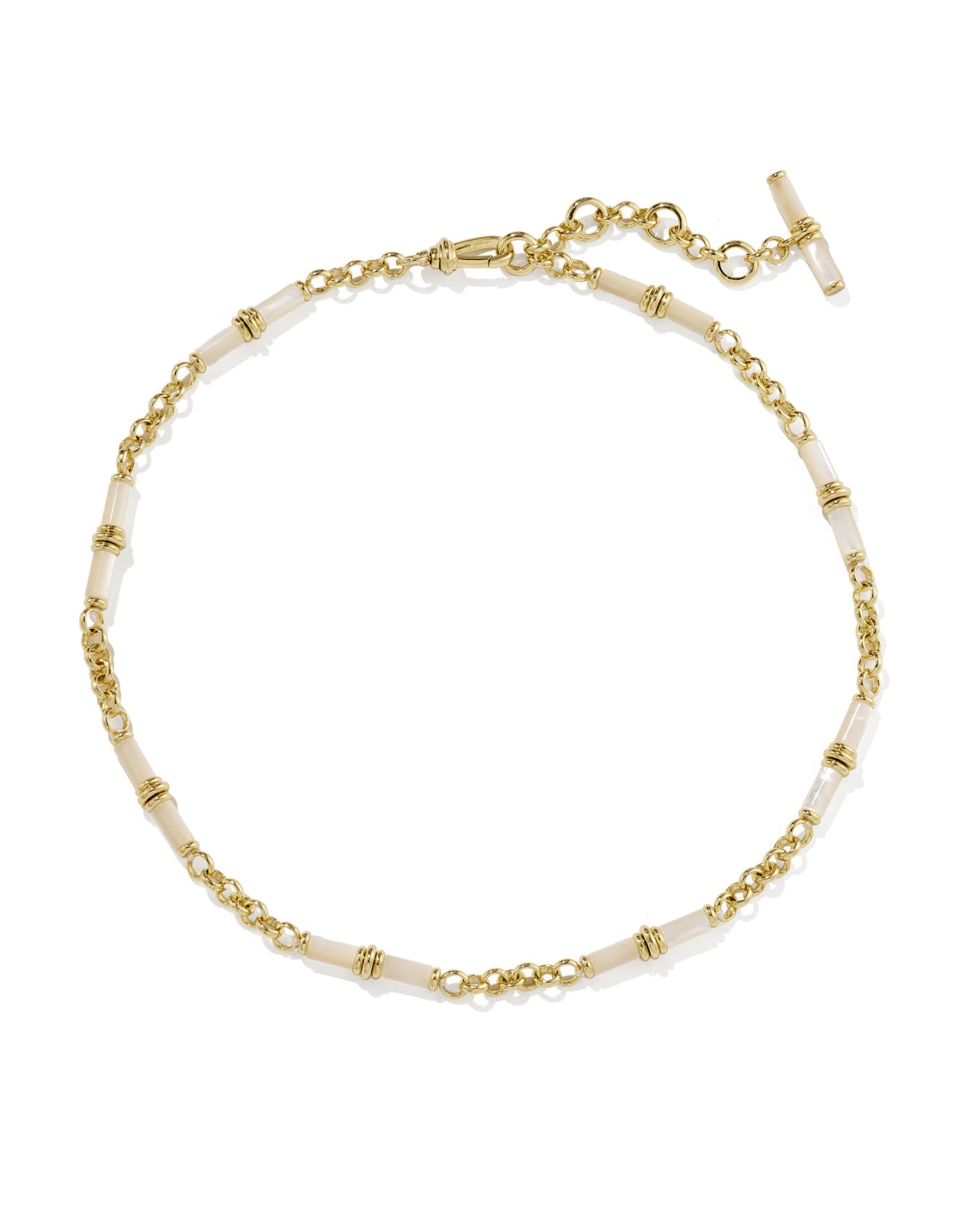 Bree Gold Beaded Link and Chain Necklace
