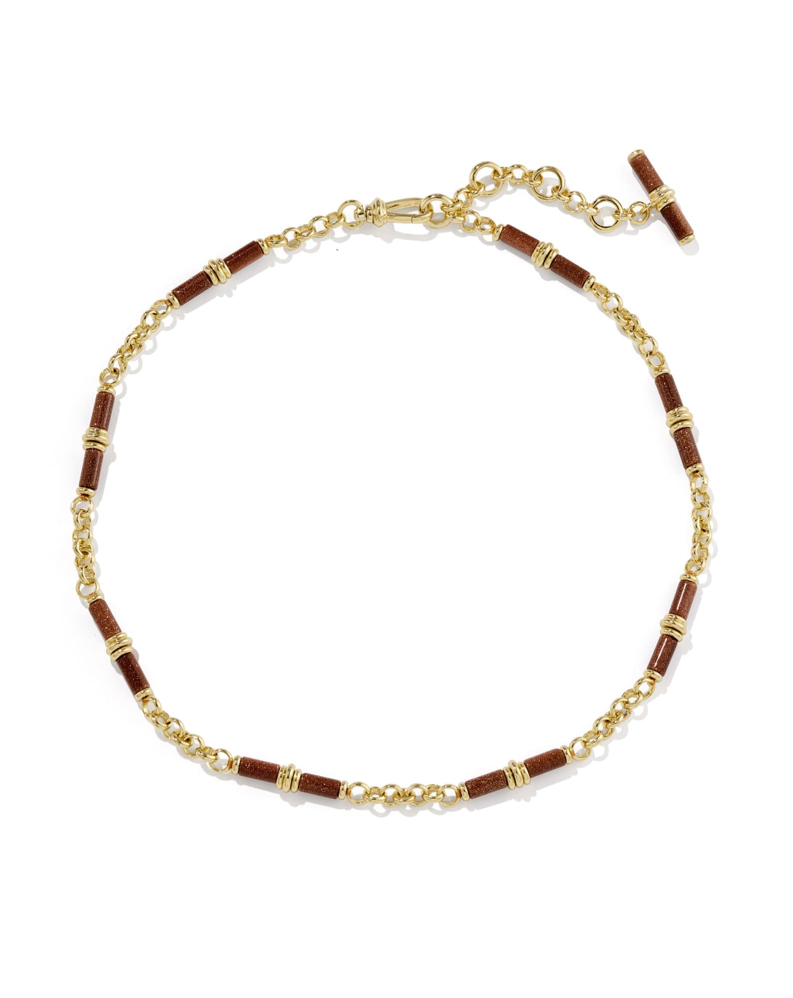 Bree Gold Beaded Link and Chain Necklace