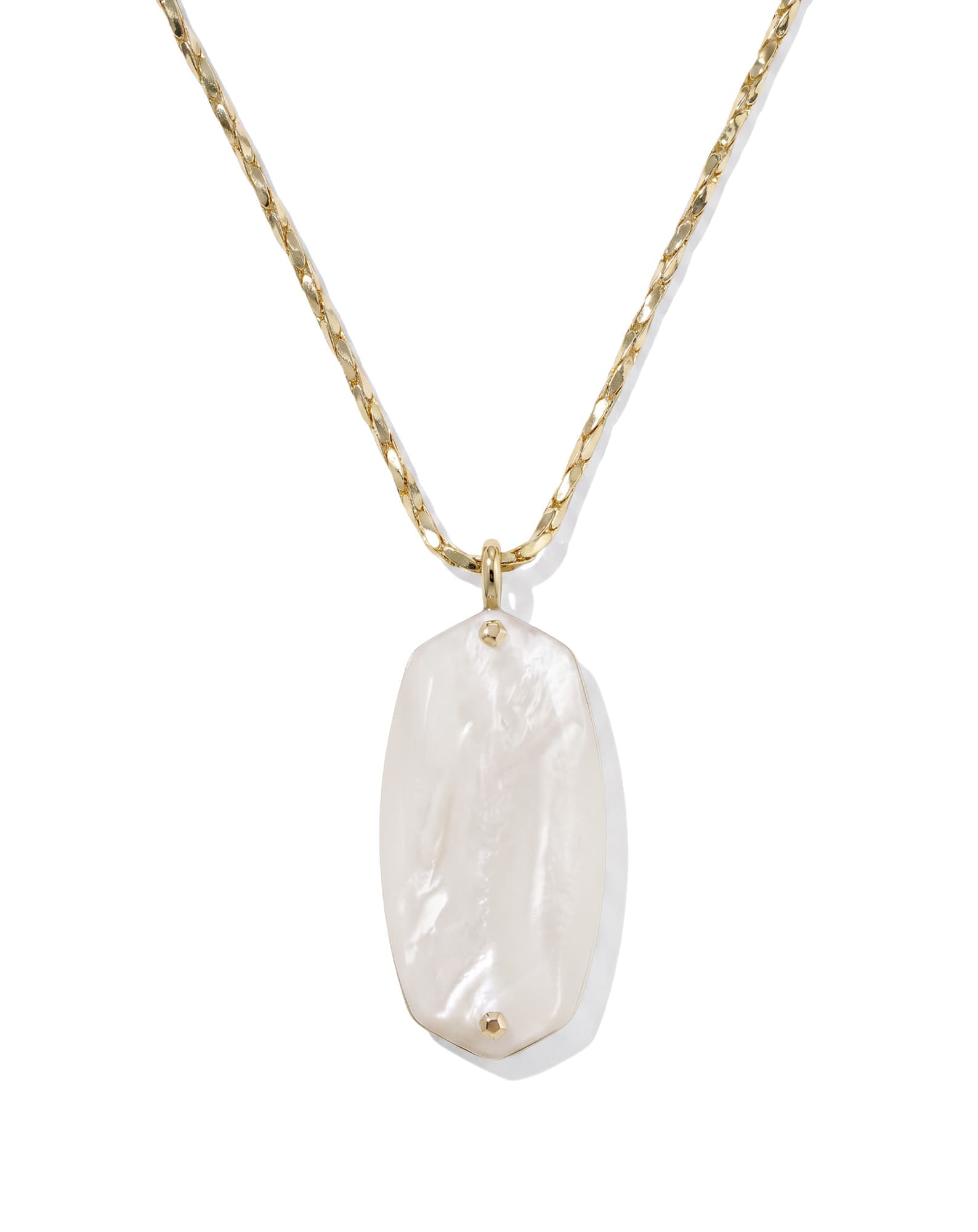 Danielle Riveted Gold Long Pendant Necklace