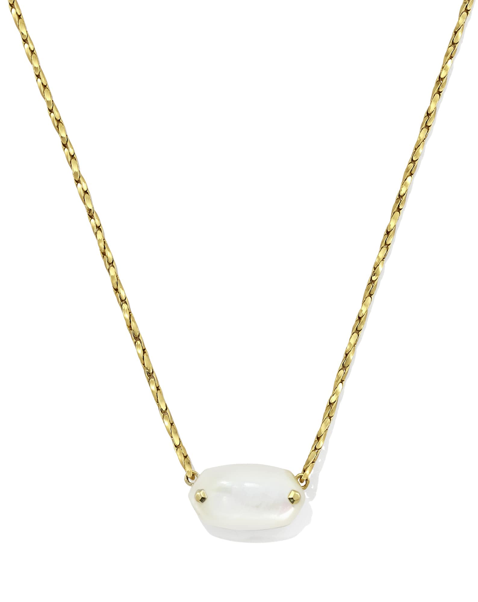 Elisa Riveted Gold Short Pendant Necklace