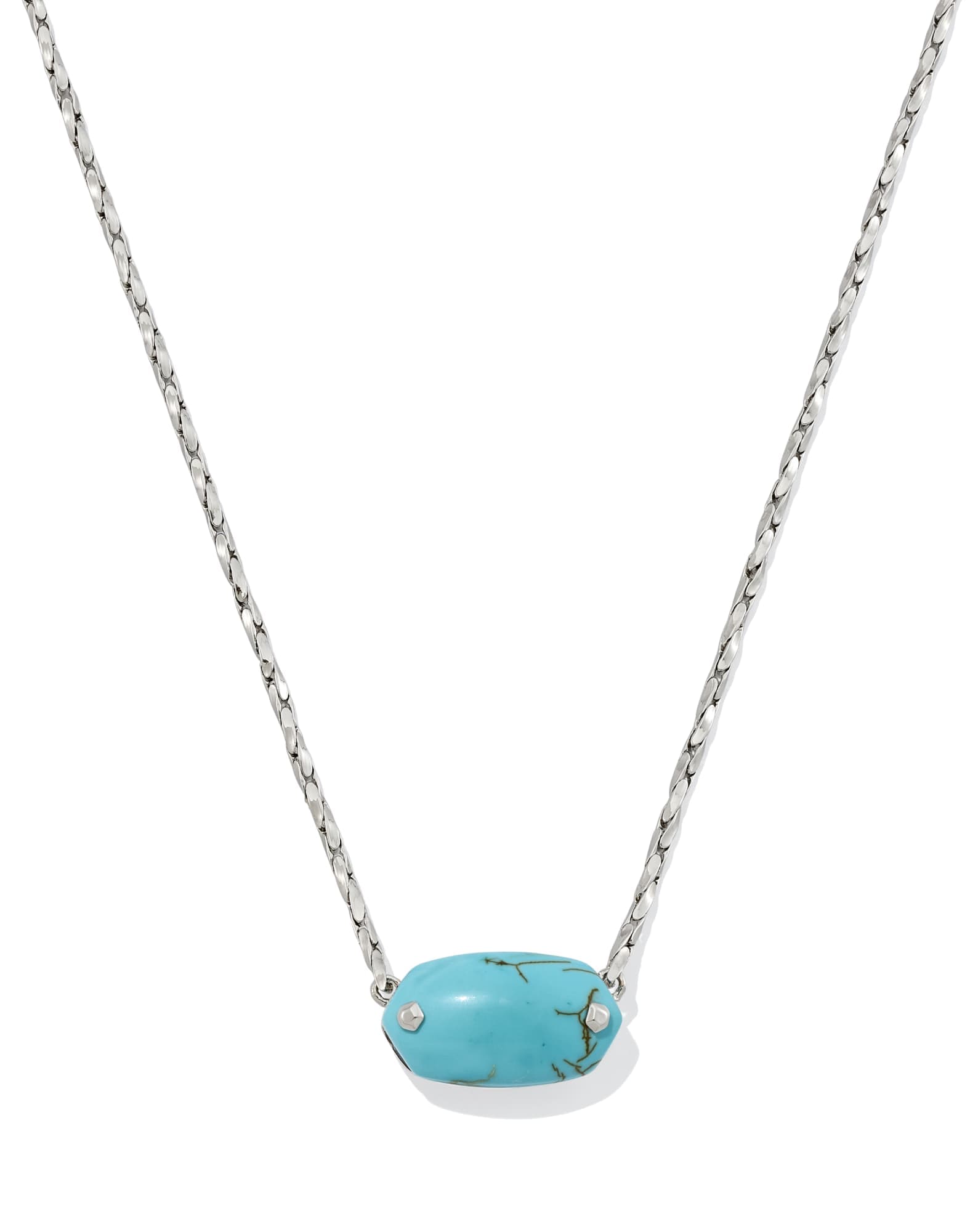 Elisa Riveted Silver Short Pendant Necklace