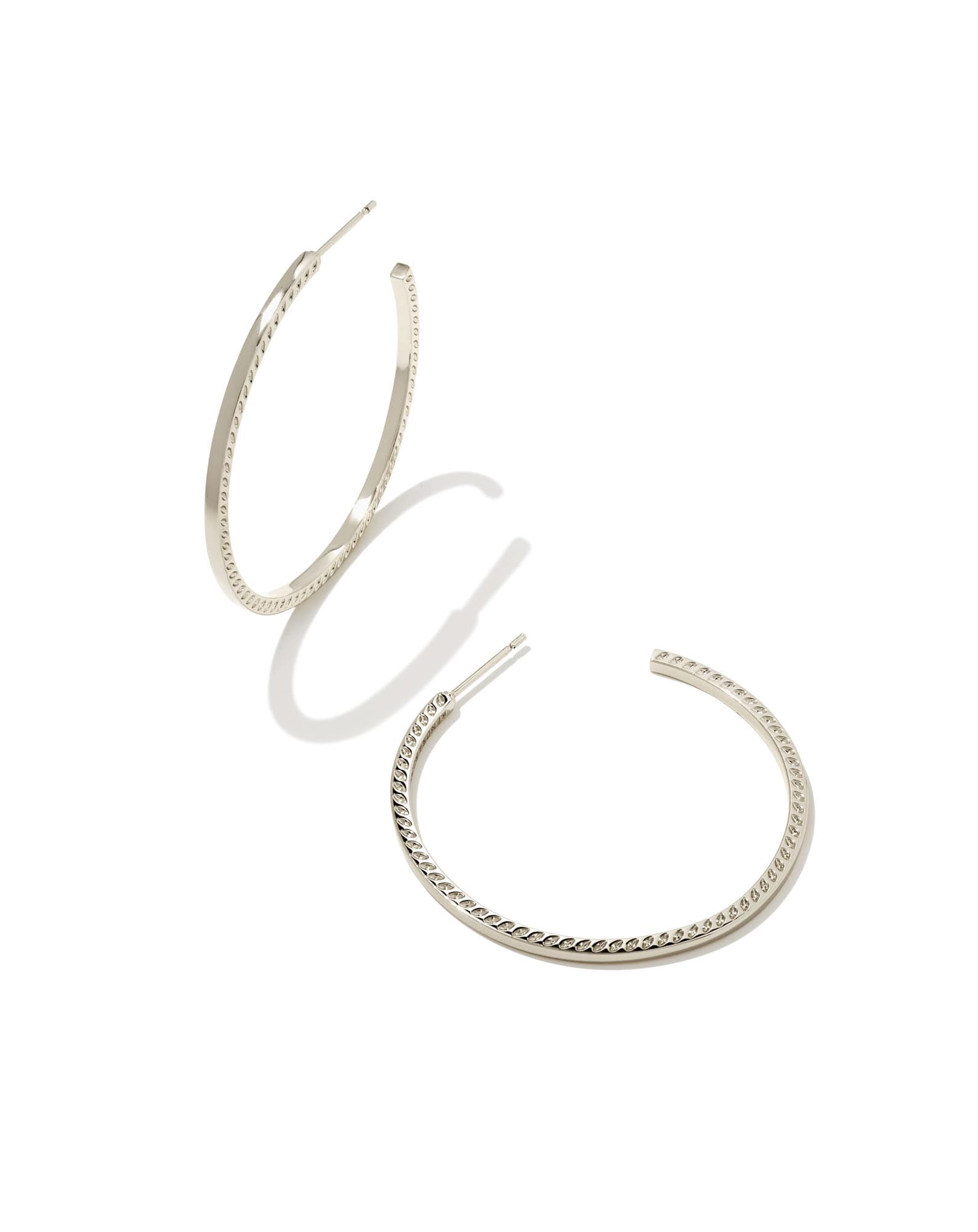 Sylvie Hoop Earrings in Silver