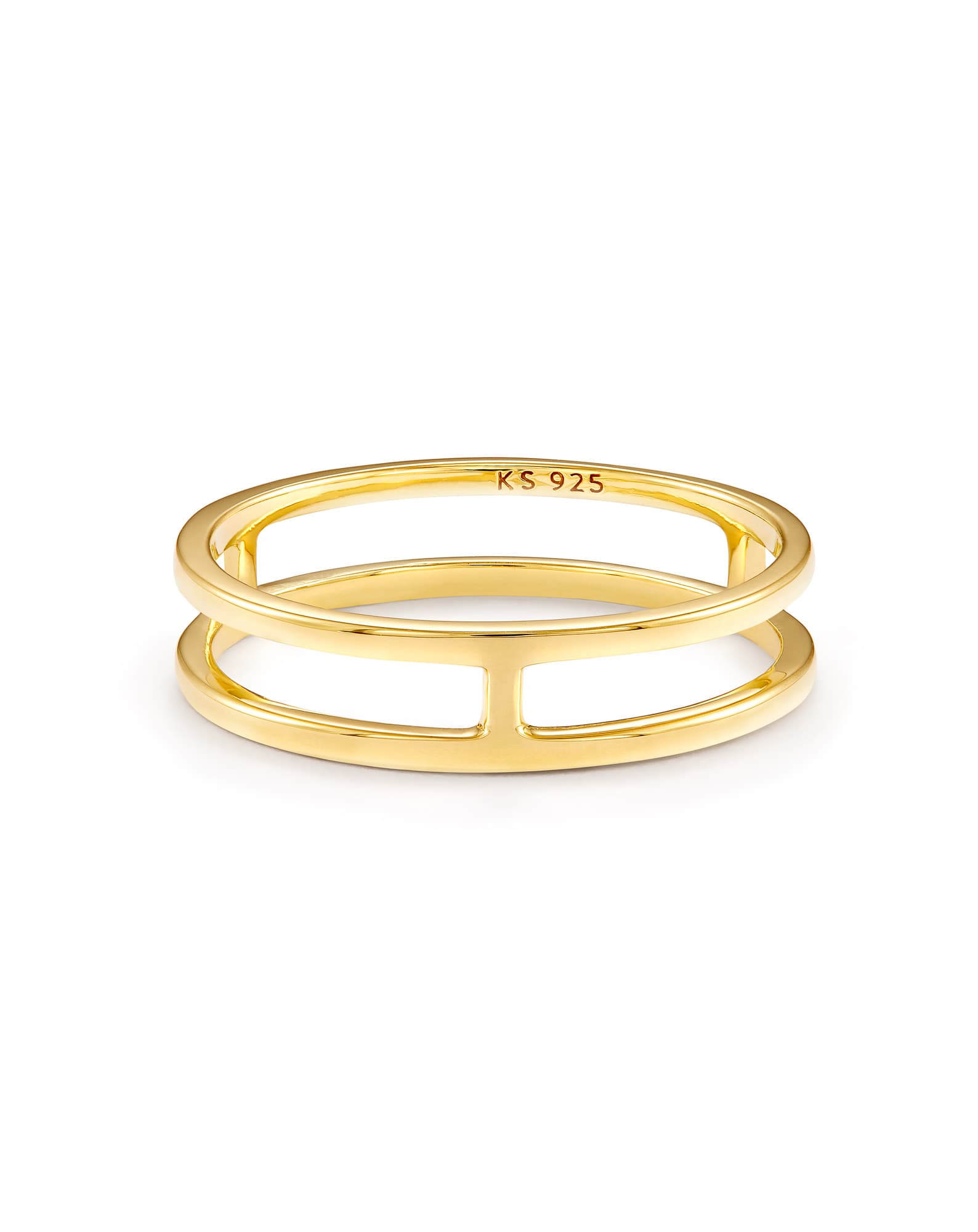 Bennett Double Band Ring in 18k Yellow Gold Vermeil