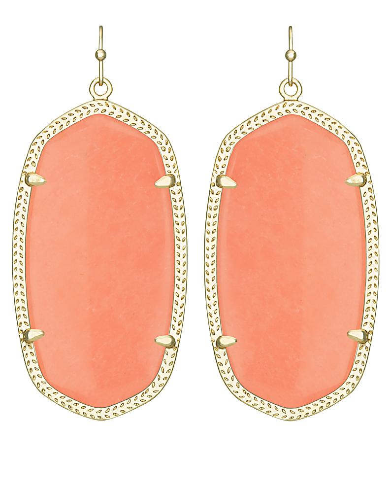 Danielle Earrings in Coral