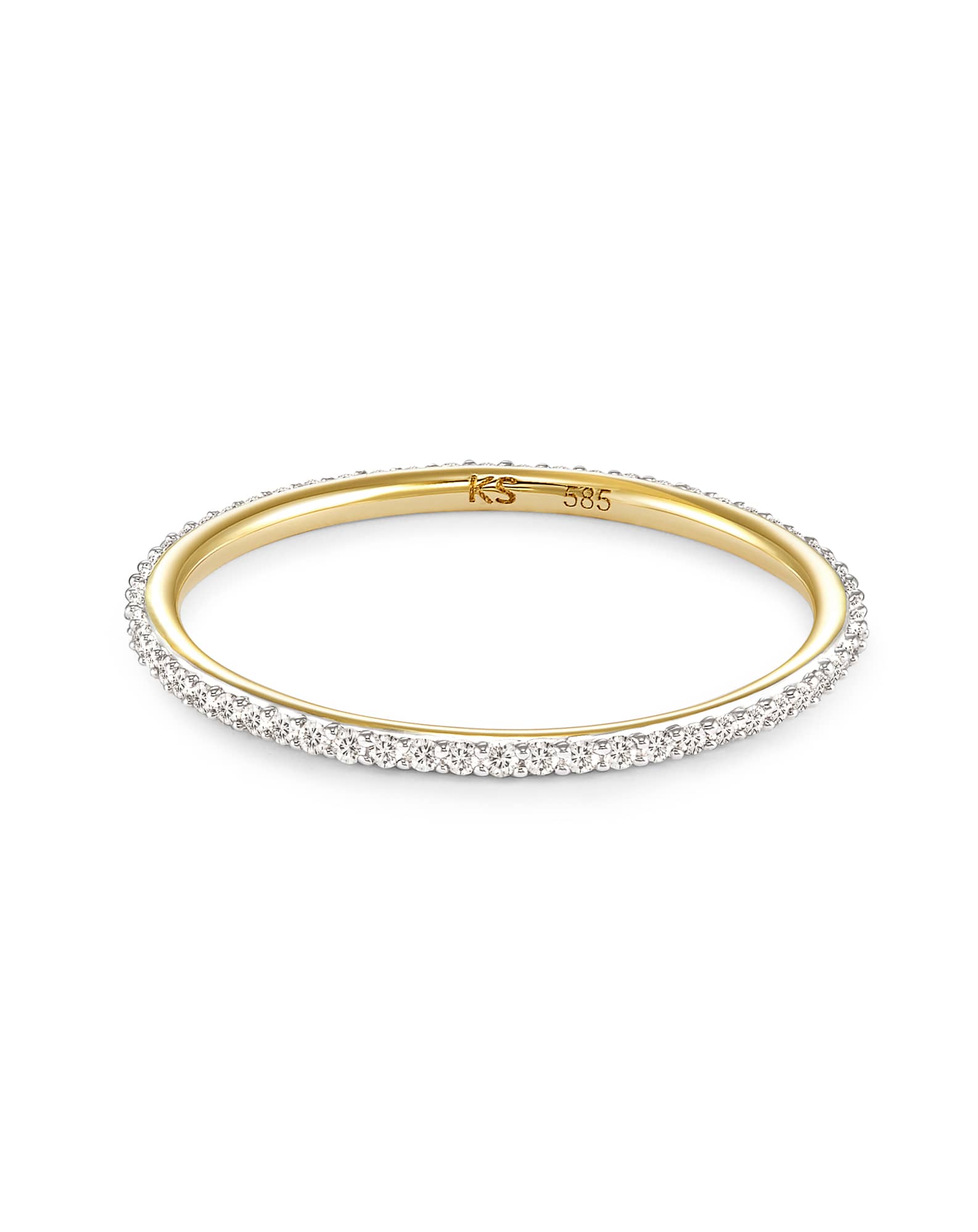 0.24 ct Angelina 14k Yellow Gold Band Ring in White Diamond