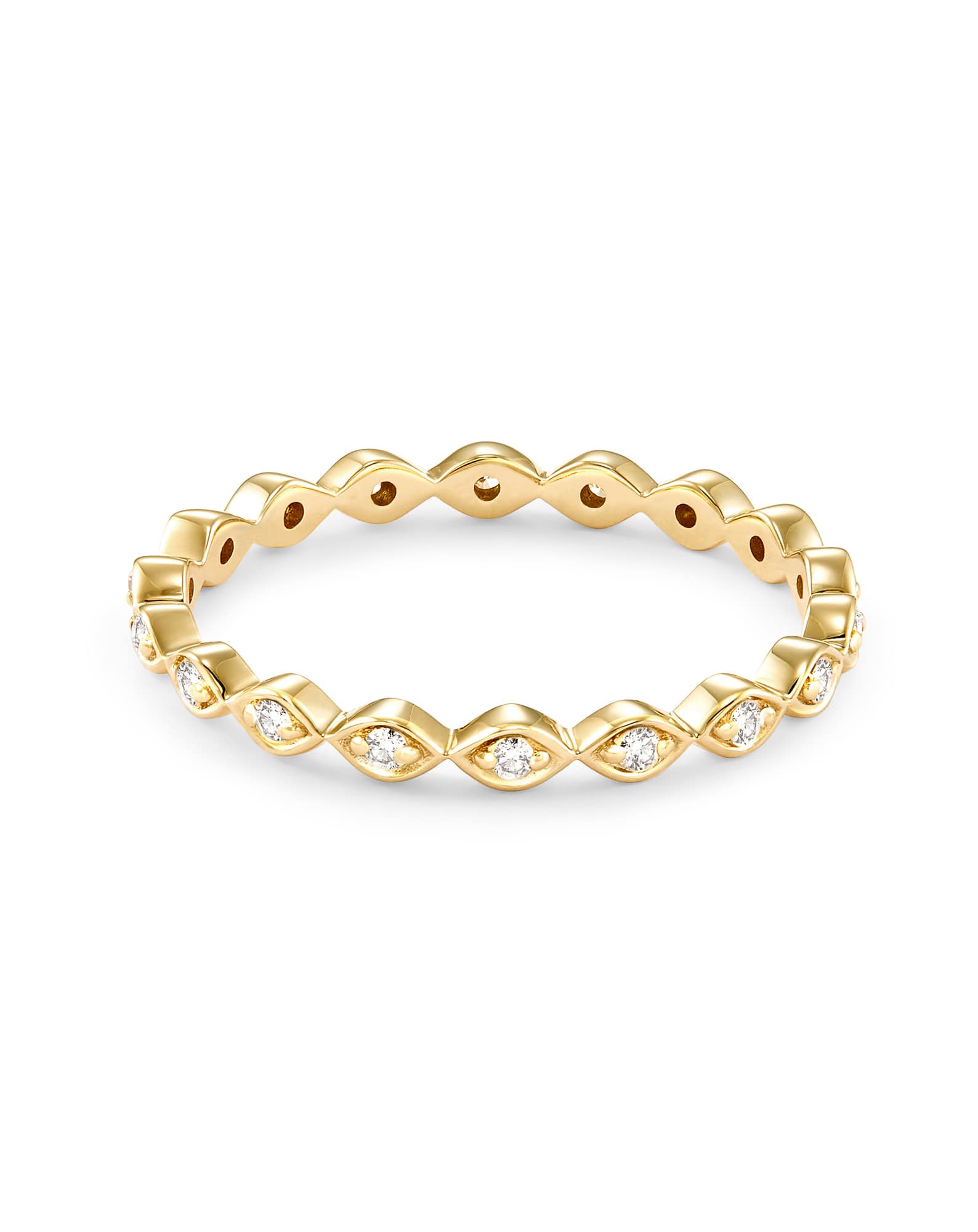 0.15 ct Nicolette 14k Yellow Gold Band Ring in White Diamond