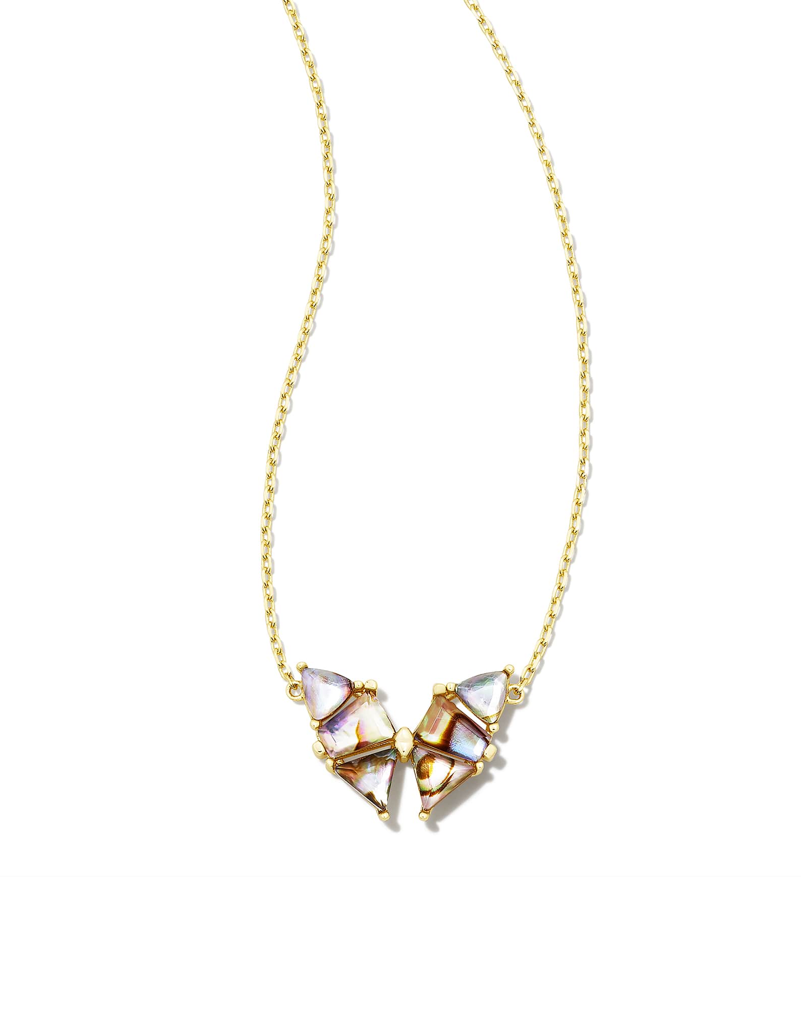 Blair Gold Butterfly Pendant Necklace in Abalone