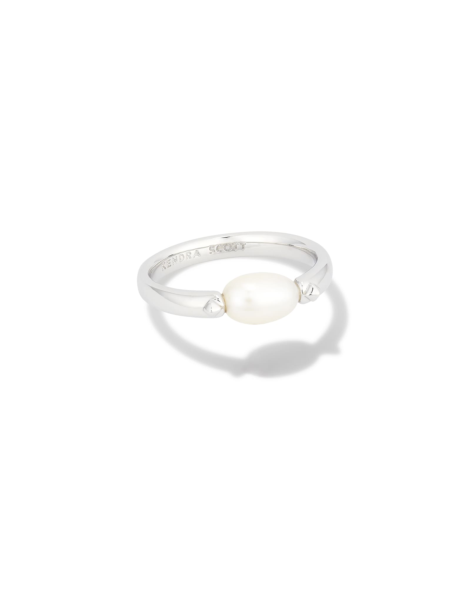 Leighton Silver Pearl Band Ring in Freshwater Cultured Pearl