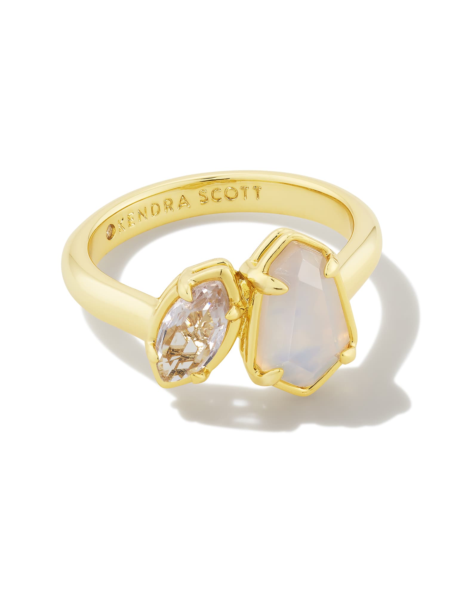 Alexandria Gold Cocktail Ring in Neutral Mix