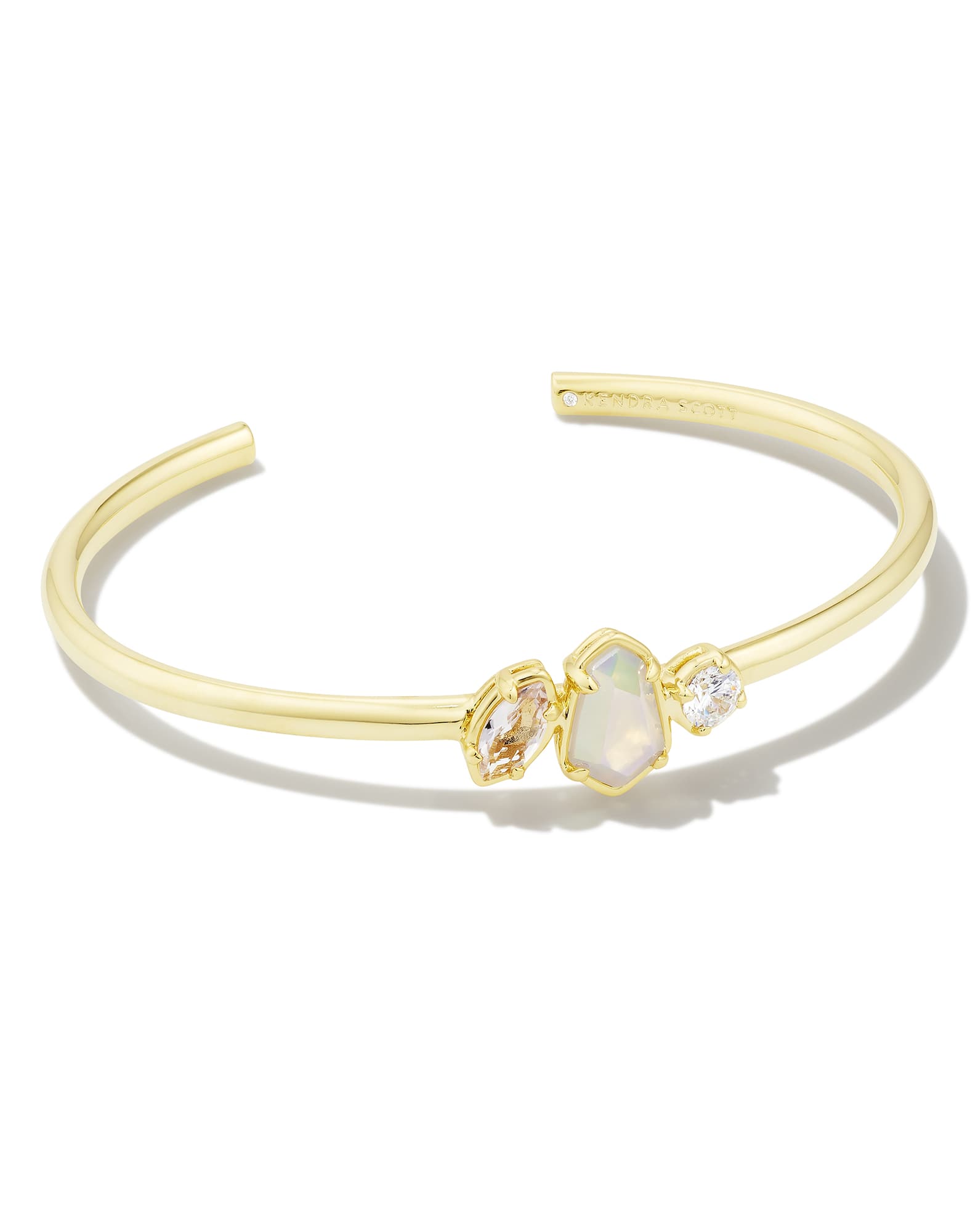 Alexandria Gold Cuff Bracelet in Neutral Mix