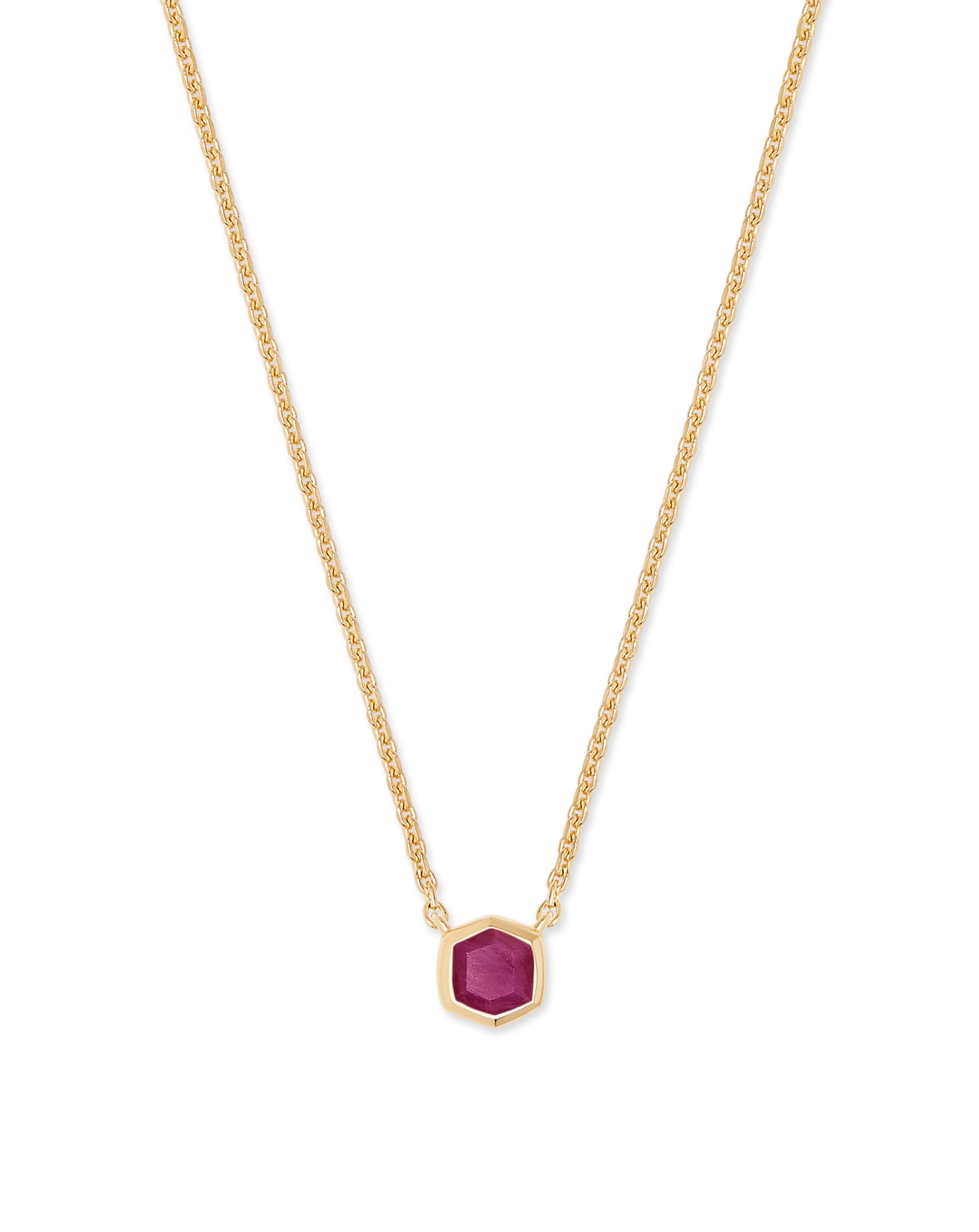 Davie 18k Gold Vermeil Pendant Necklace in Ruby