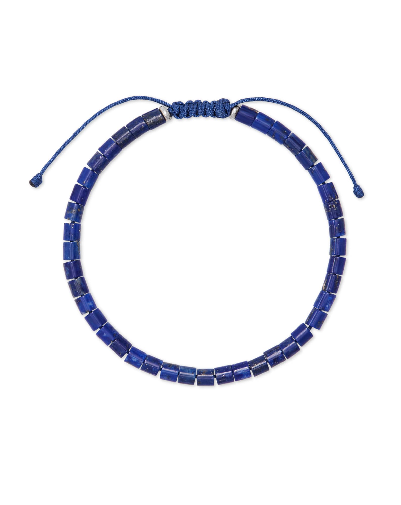 Grey Oxidized Sterling Silver Bracelet in Blue Lapis