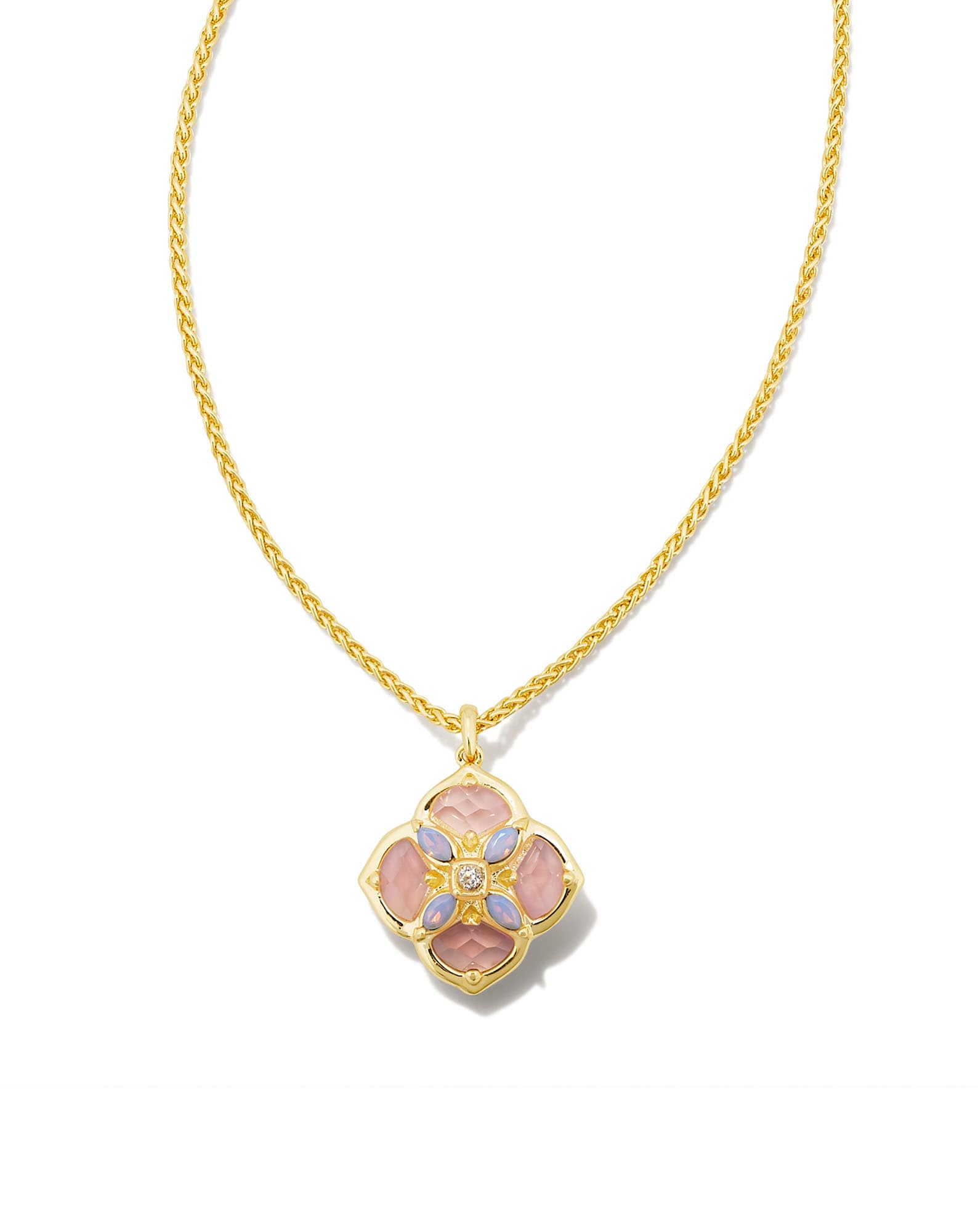 Dira Stone Short Pendant Necklace in Gold
