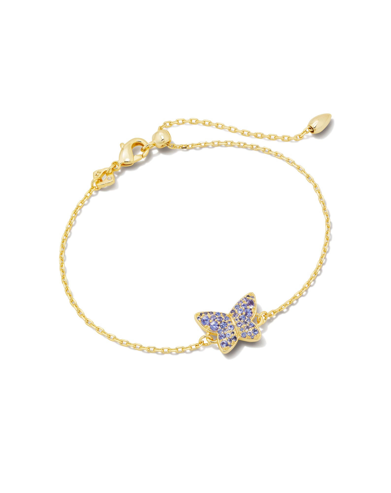 Lillia Crystal Butterfly Delicate Chain Bracelet