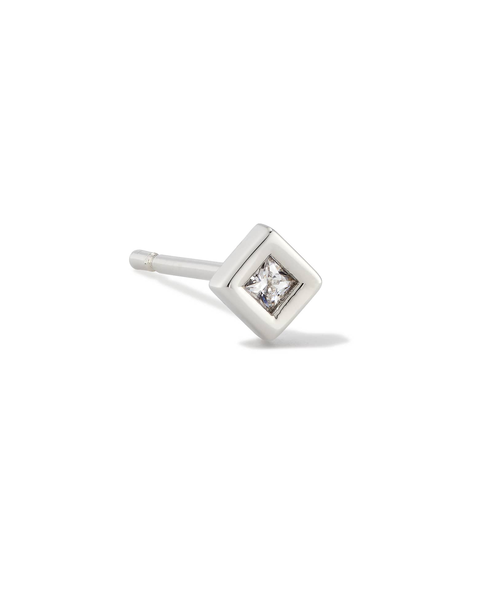 Ella Single Stud Earring in Silver