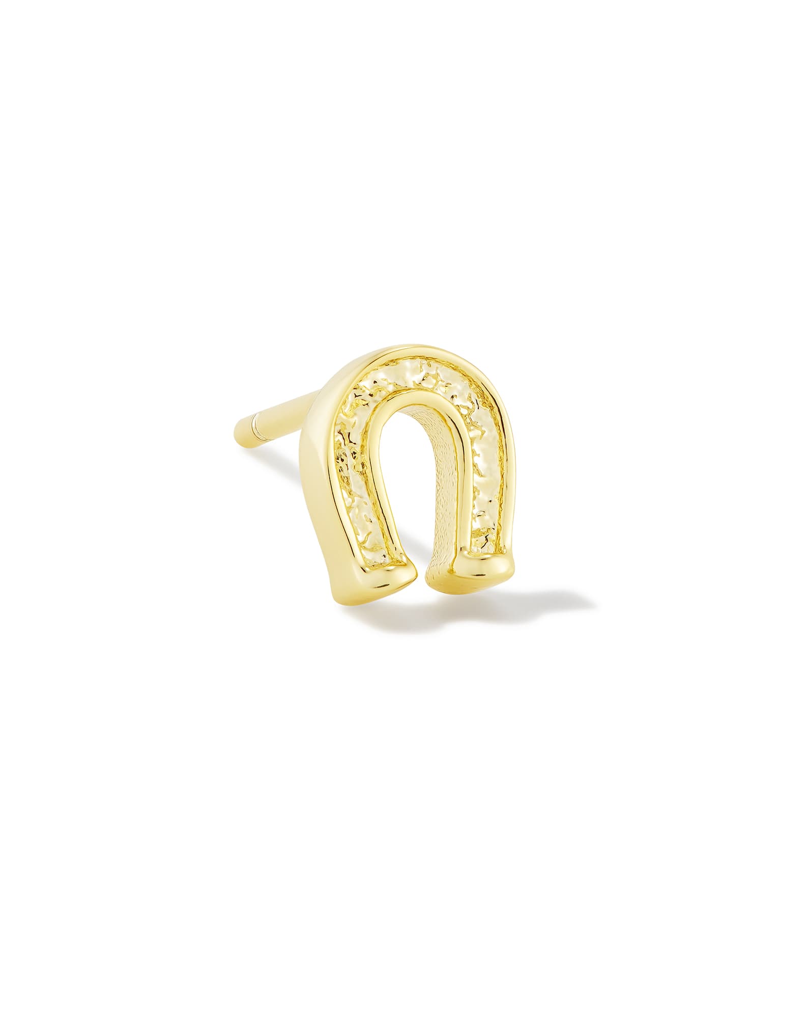 Horseshoe Single Stud Earring in Gold