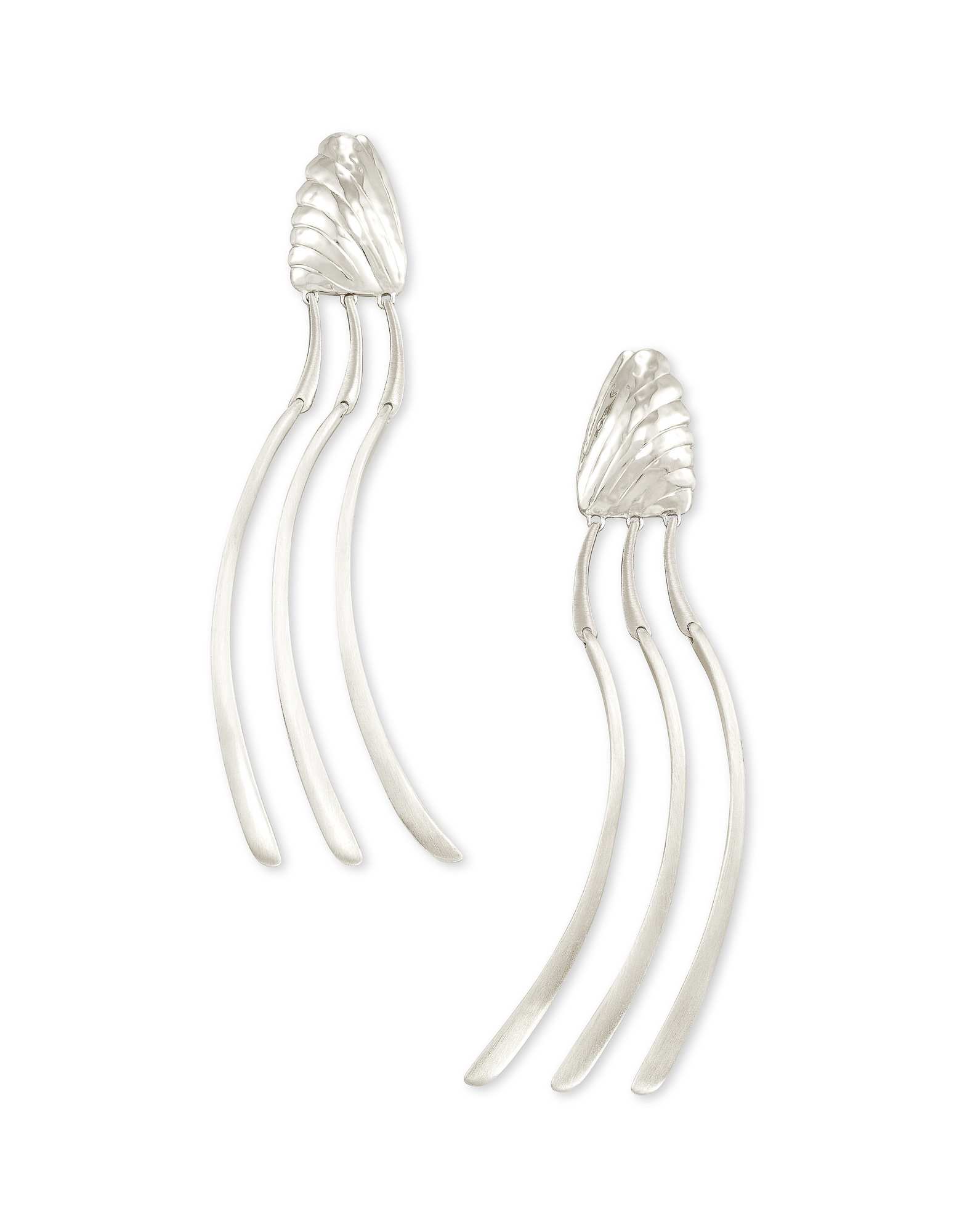 Lori Linear Earrings in Bright Silver