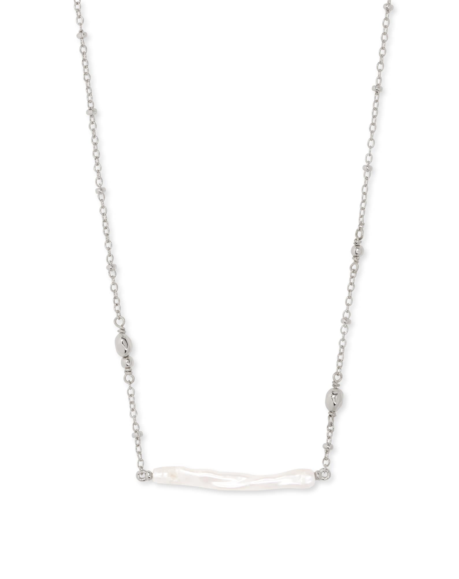 Eileen Silver Pendant Necklace in Freshwater Cultured Pearl