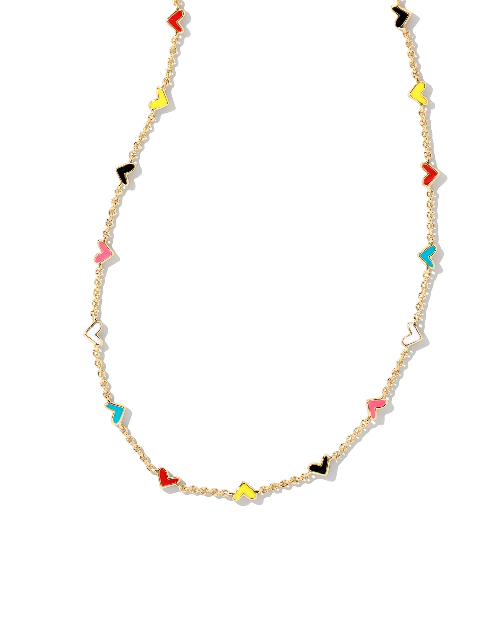Haven Heart Gold Strand Necklace in Multi Mix