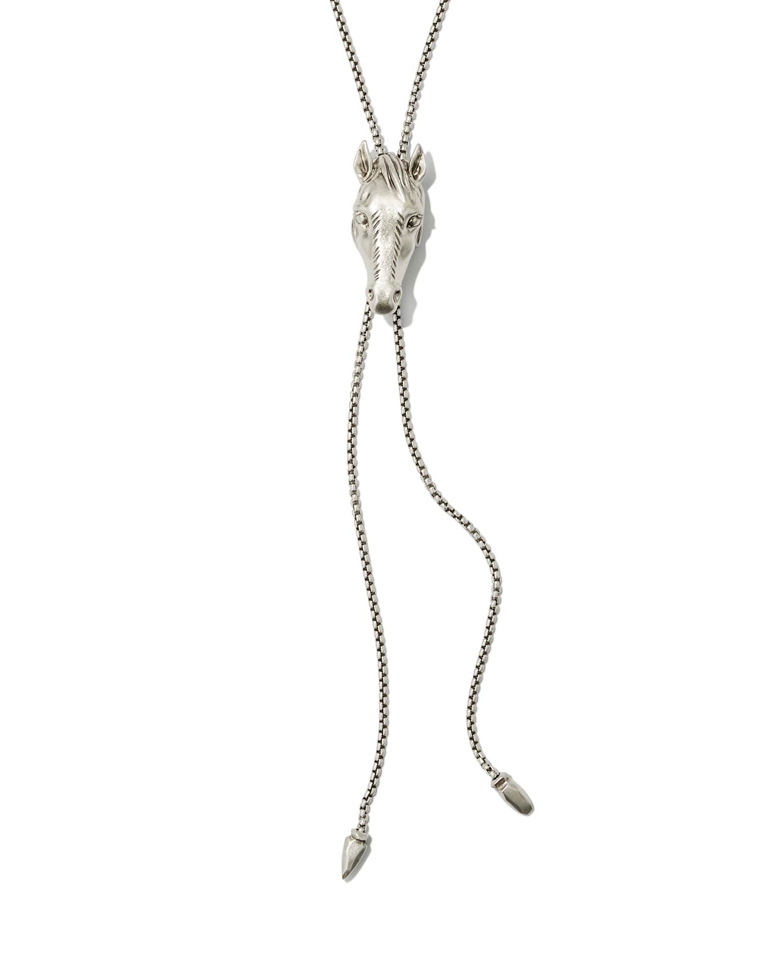 Beau Bolo Necklace in Vintage Silver