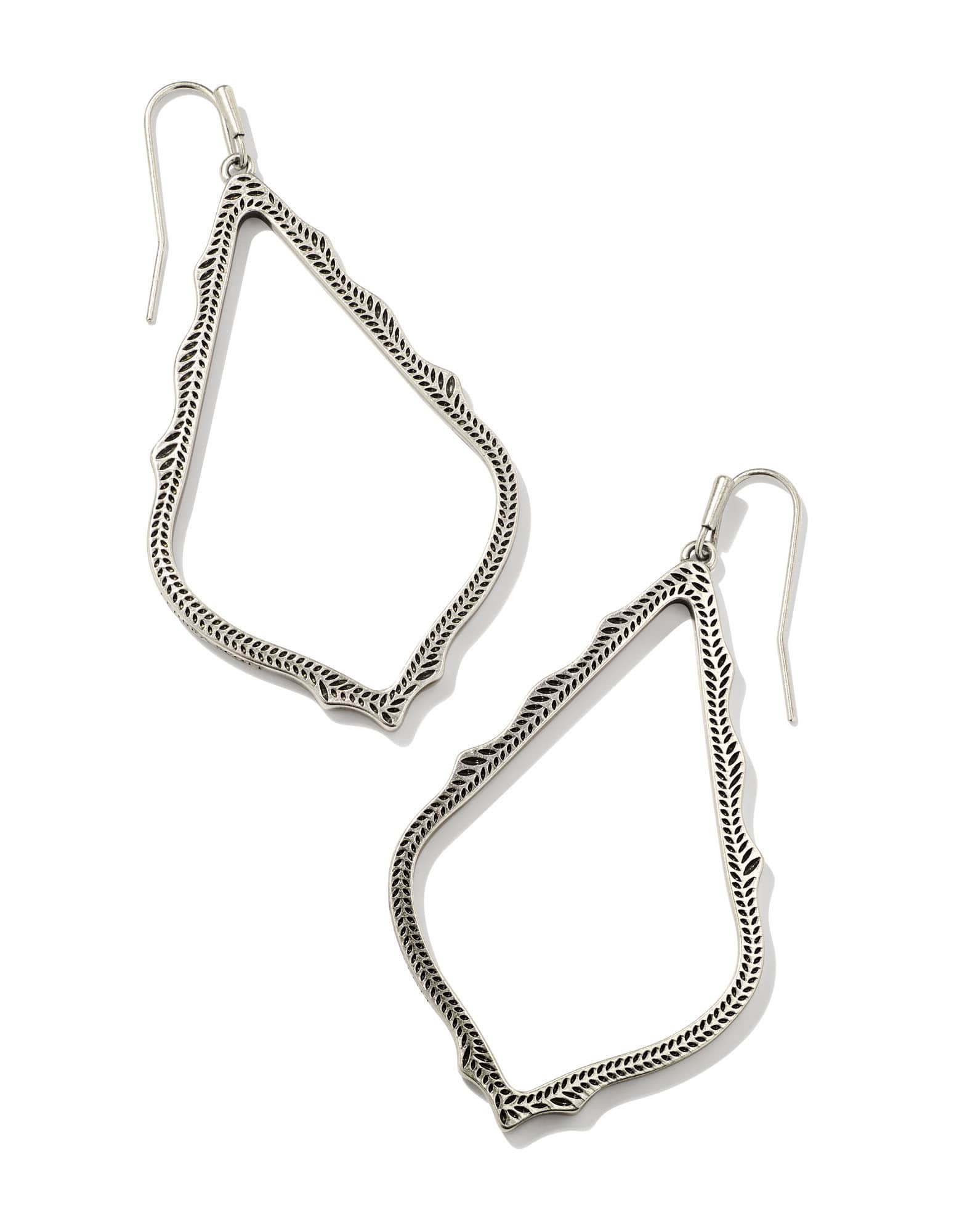 Sophee Drop Earrings in Vintage Silver