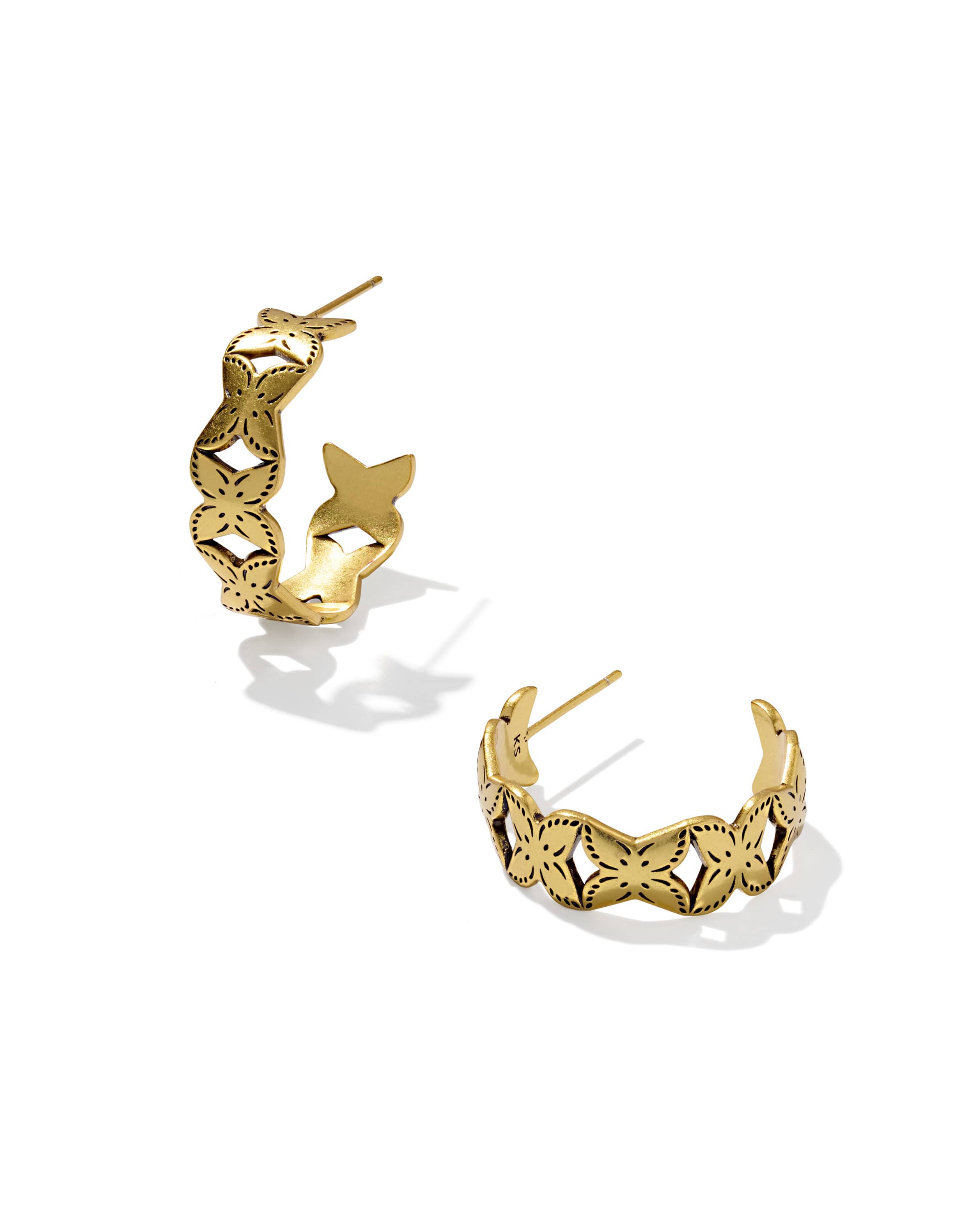 Keziah Vintage Gold Small Hoop Earrings