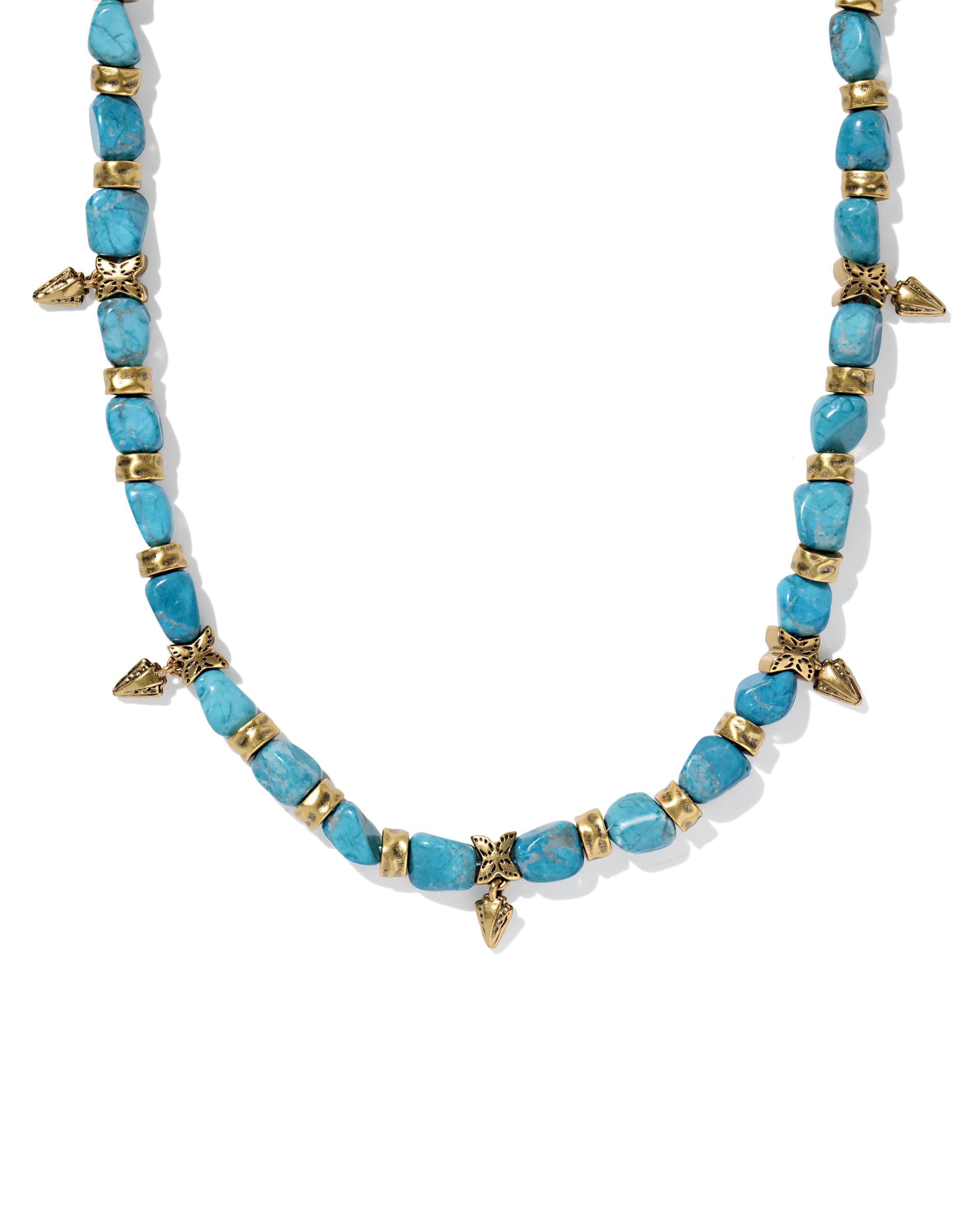 Shera Vintage Gold Beaded Necklace