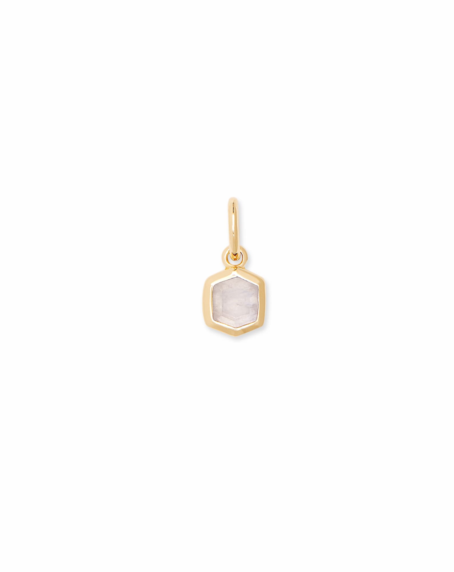Davie 18k Gold Vermeil Charm in Rainbow Moonstone