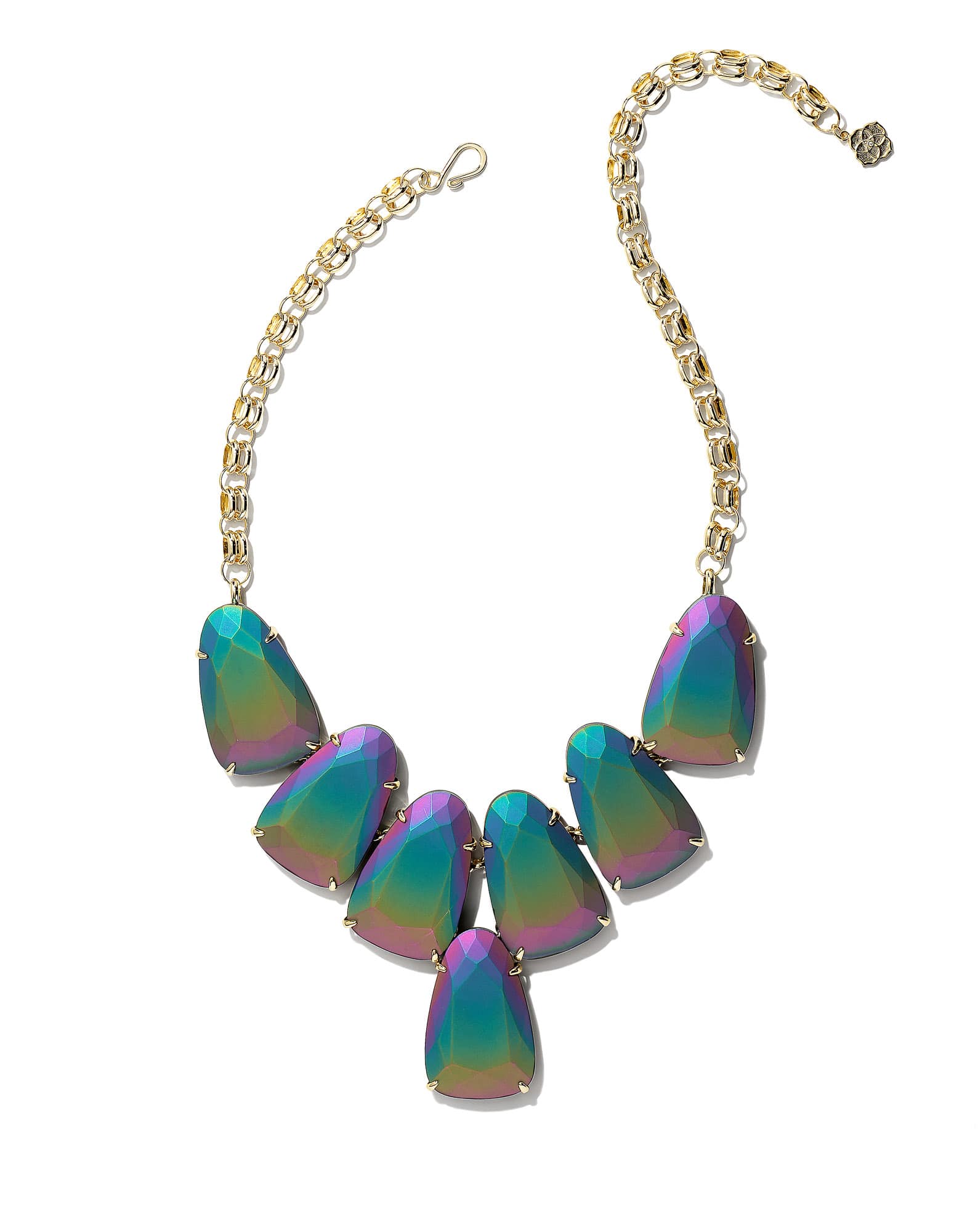 Harlow Gold Statement Necklace in Matte Galaxy Glass | Kendra Scott