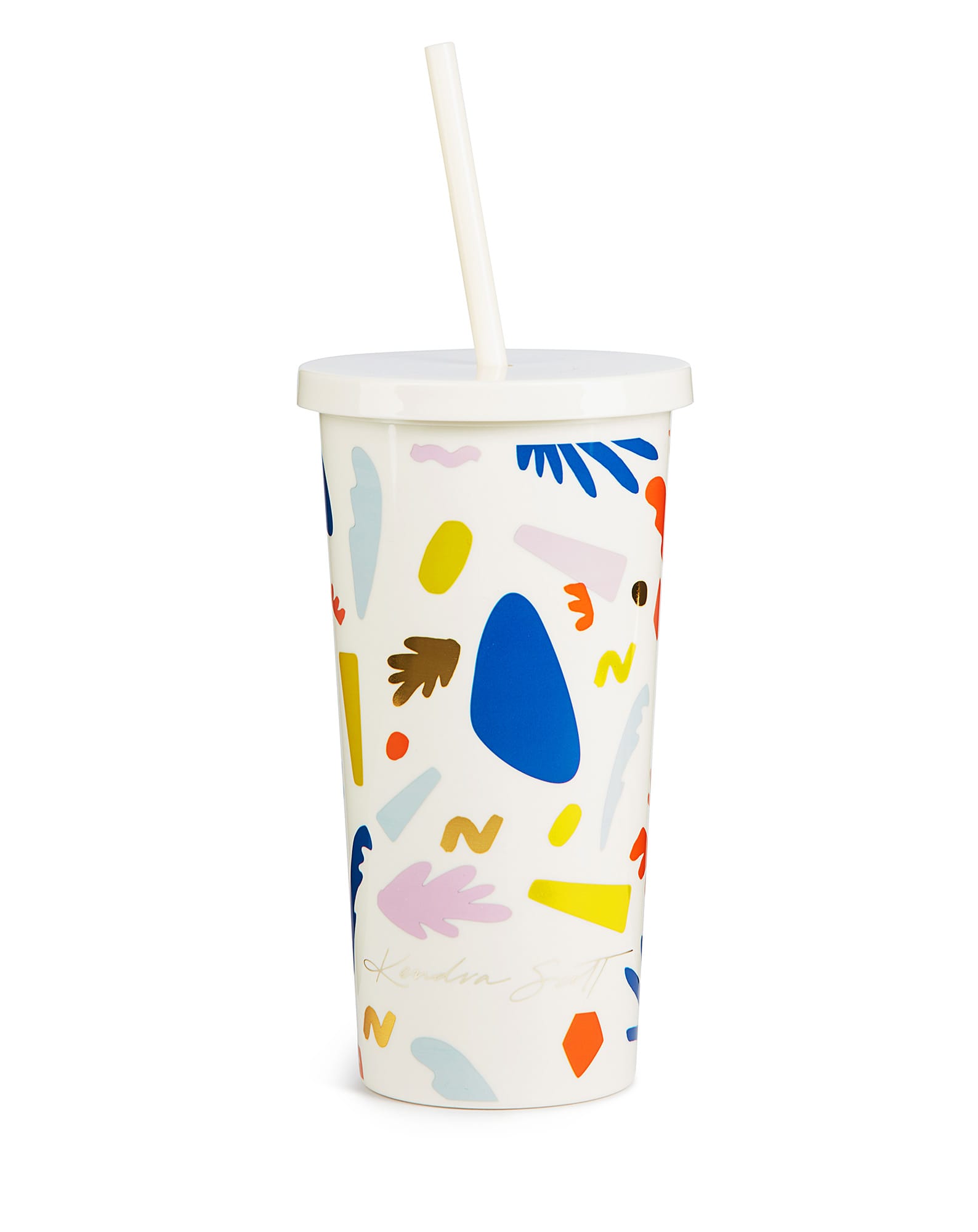 Straw Tumbler in Terrazzo