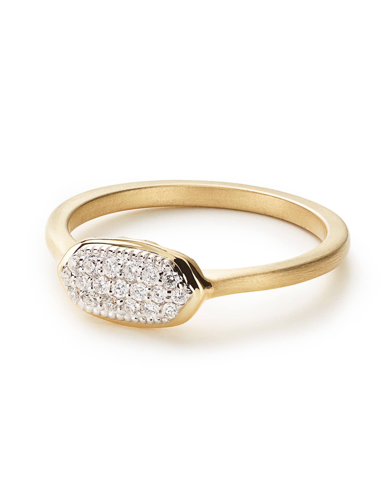 Isa Ring in Pave Diamond and 14k Yellow Gold