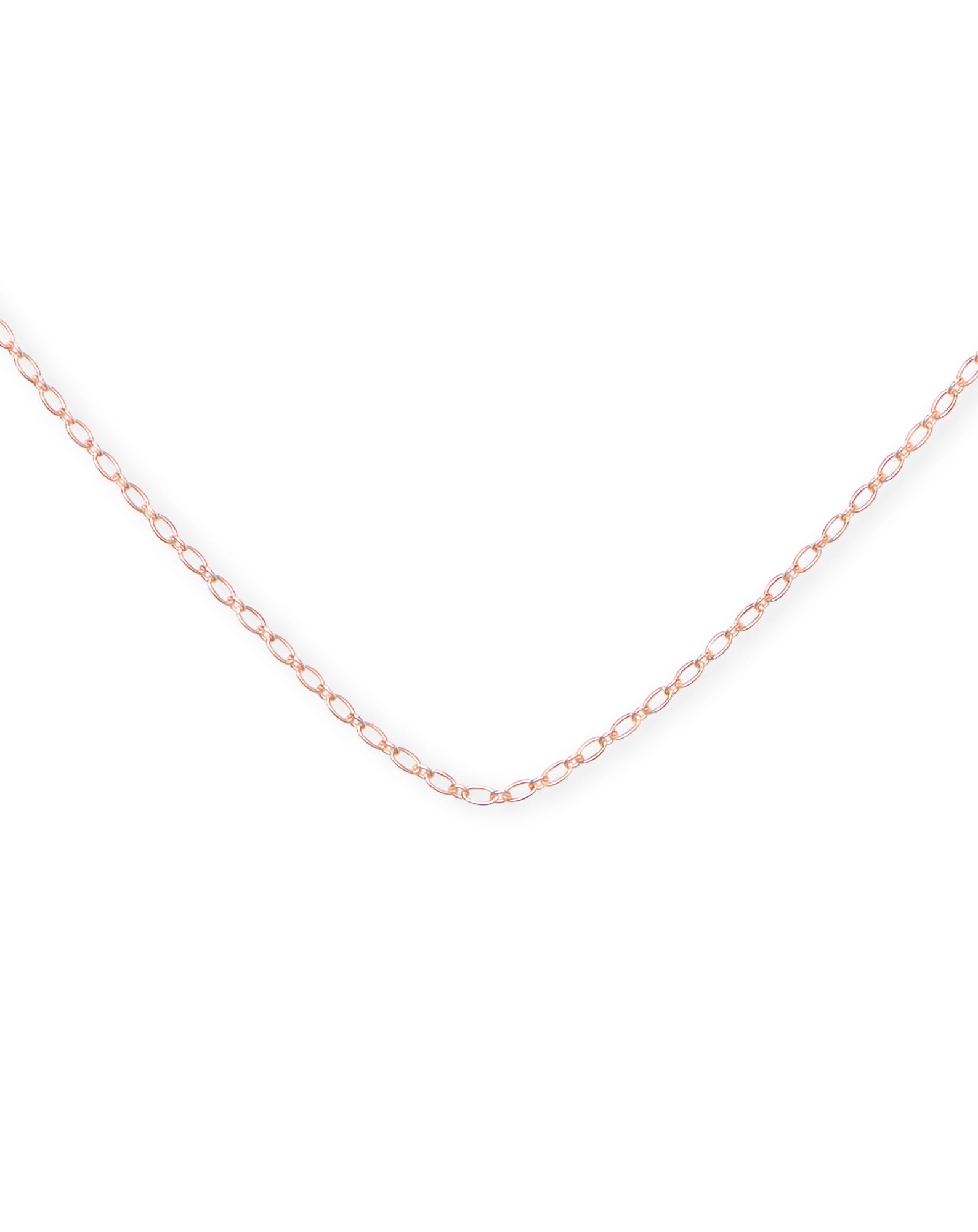 30 Inch Thin Chain Necklace in 18k Rose Gold Vermeil