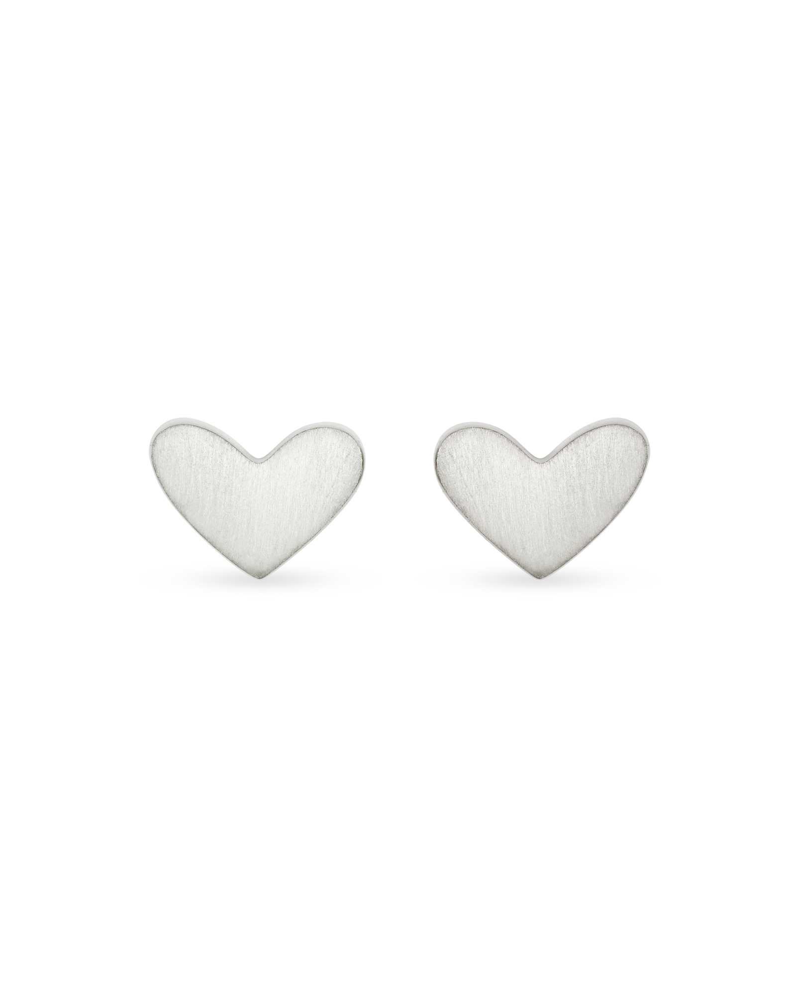 Ari Heart Stud Earrings In Sterling Silver