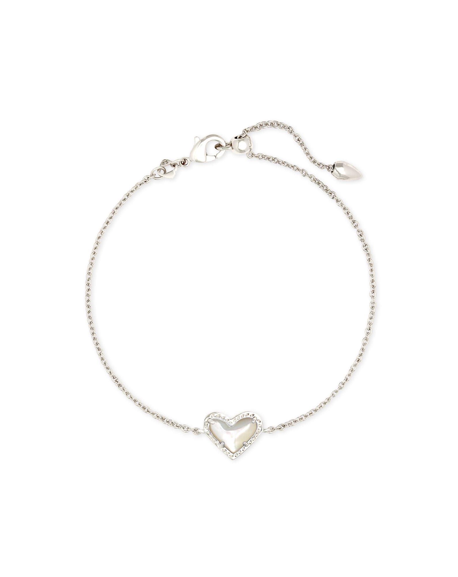 Ari Heart Chain Bracelet in Silver
