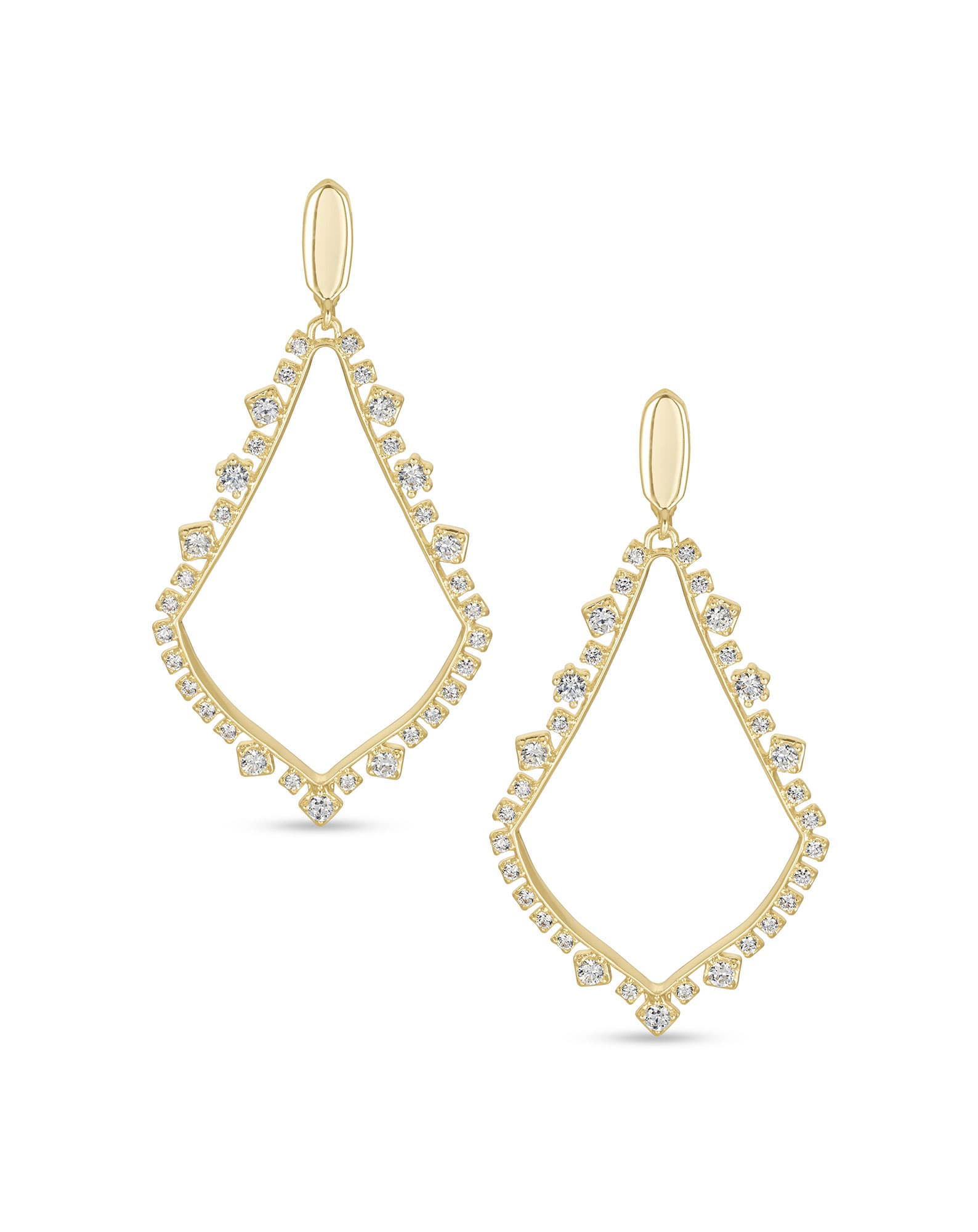 Sophee Crystal Clip-On Drop Earrings