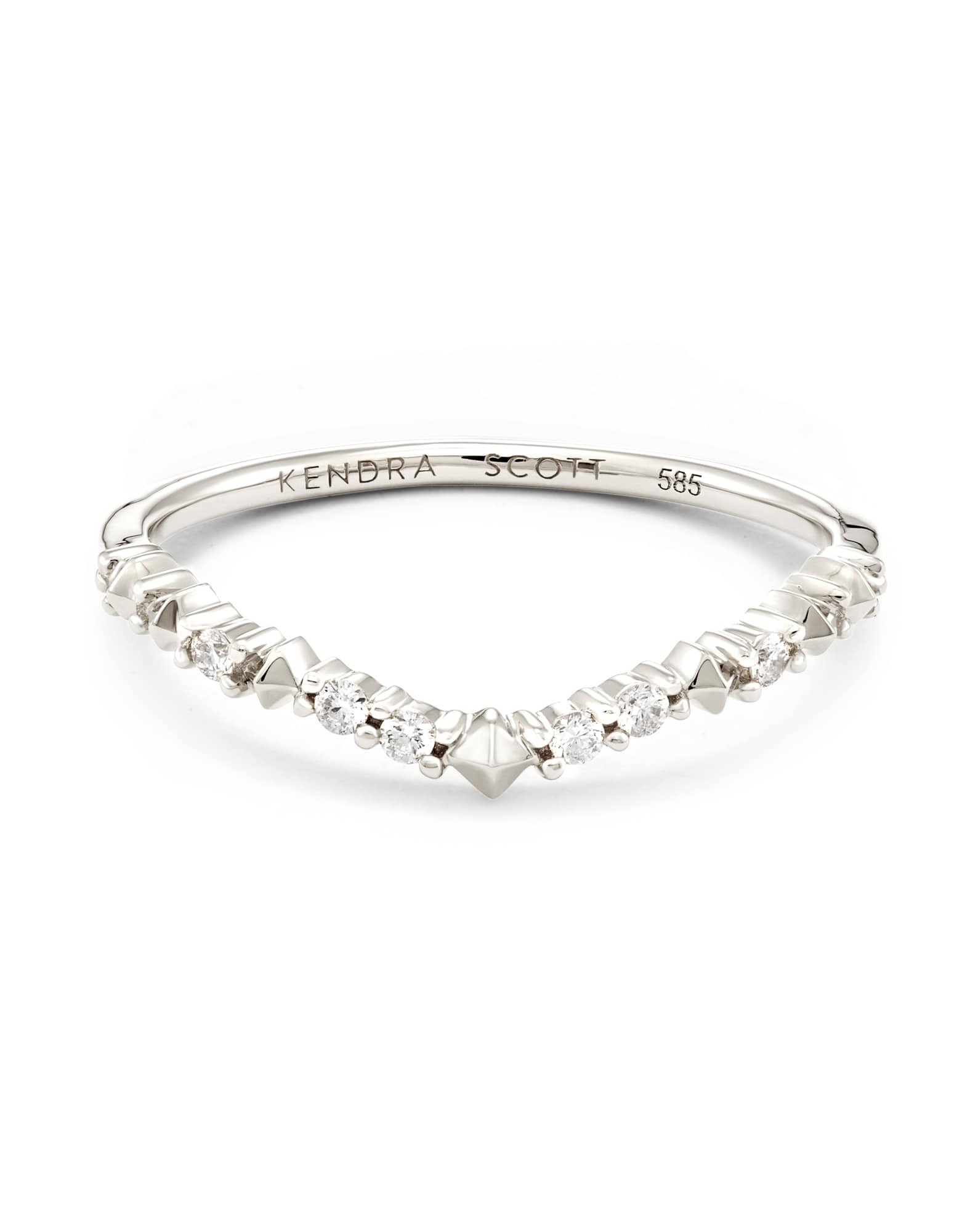 Jaclyn Band Ring in White Diamond