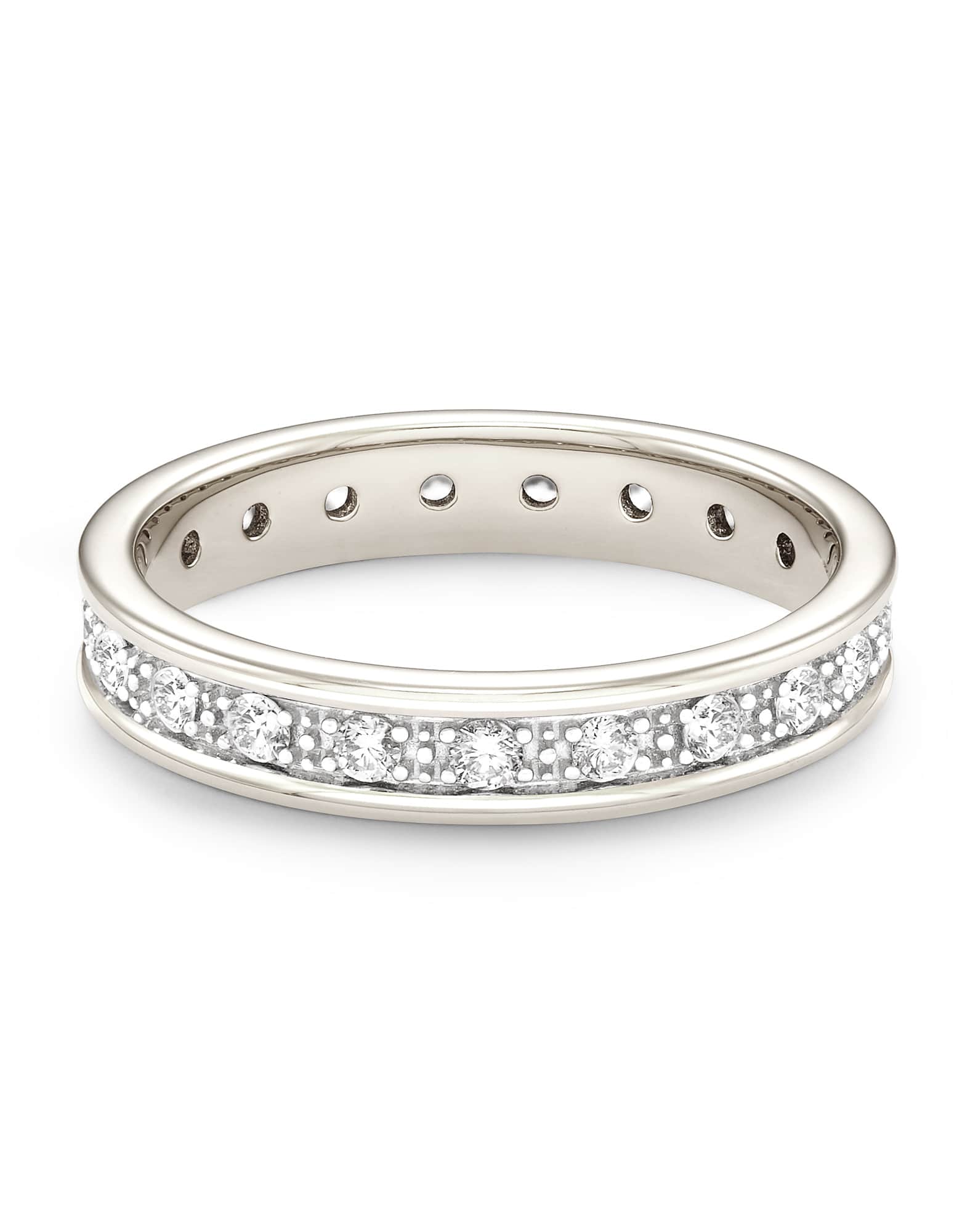 Drew Band Ring in White Diamond