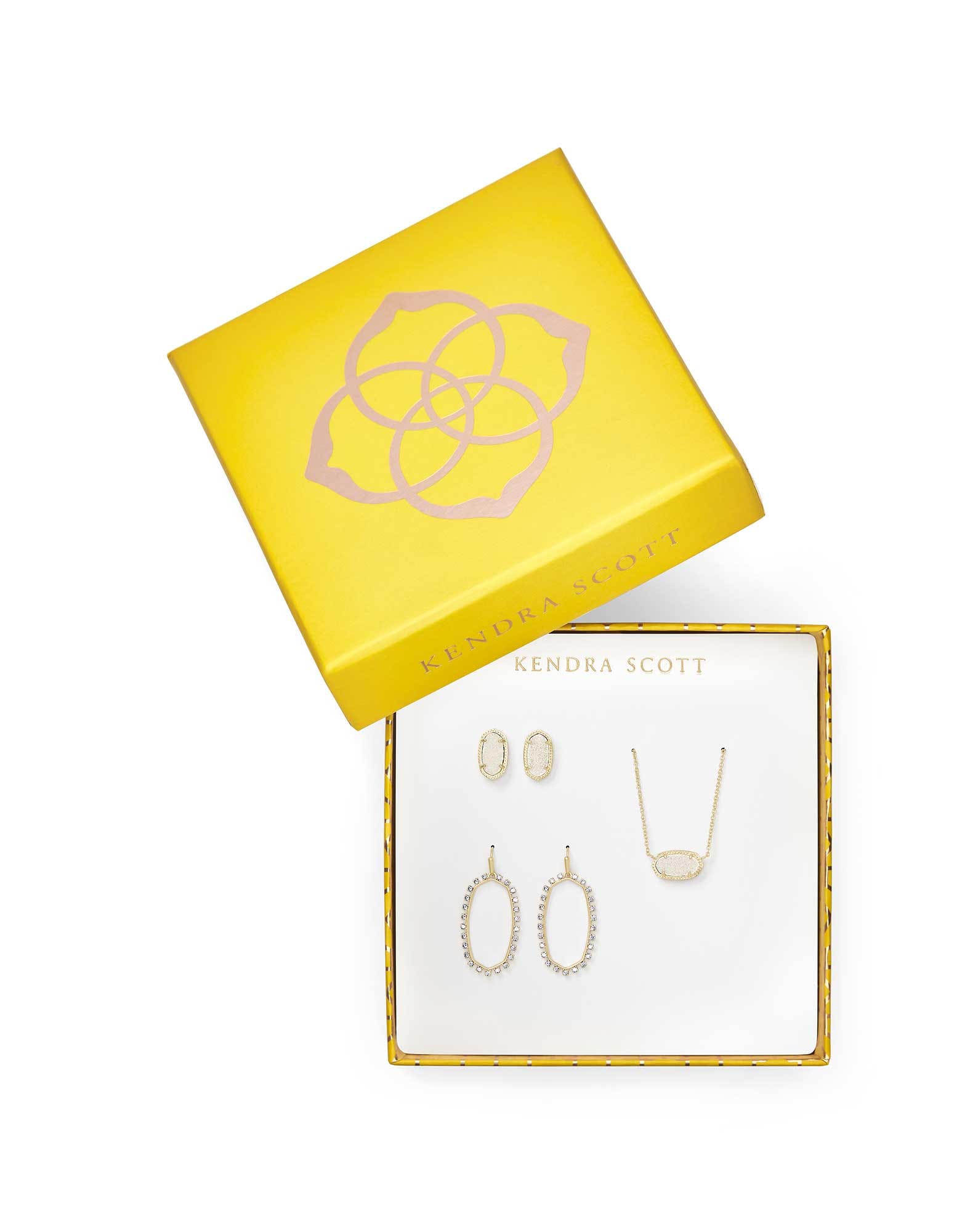 Elisa Necklace, Ellie Earrings, & Elle Open Frame Crystal Earrings Gift Set