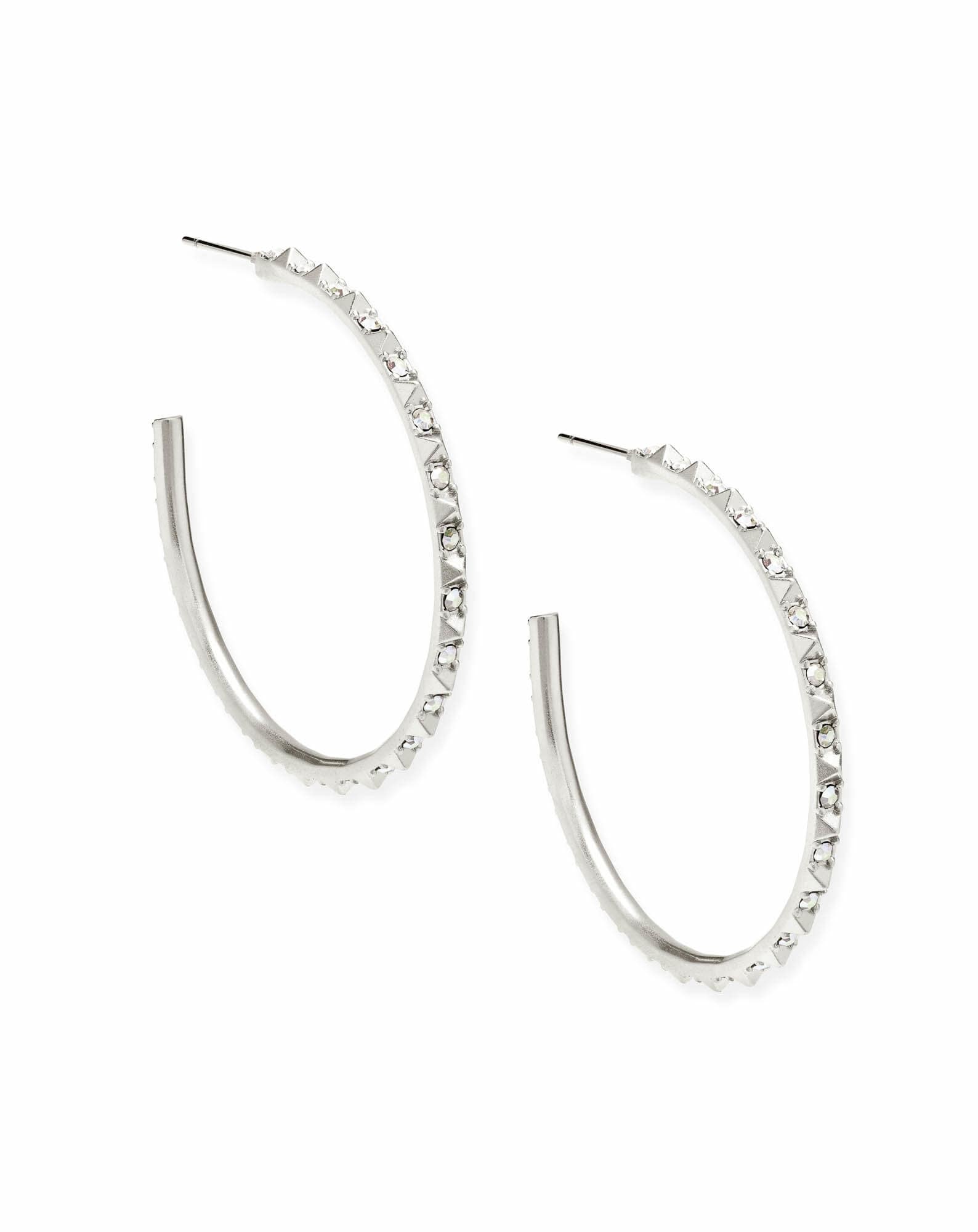 Veronica Hoop Earrings in Silver