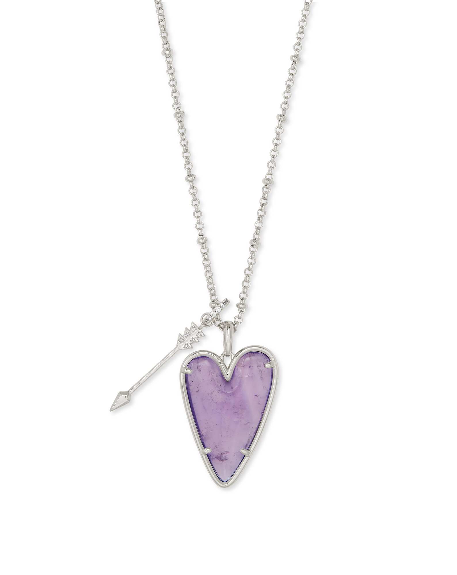 Ansley Heart Long Pendant Necklace