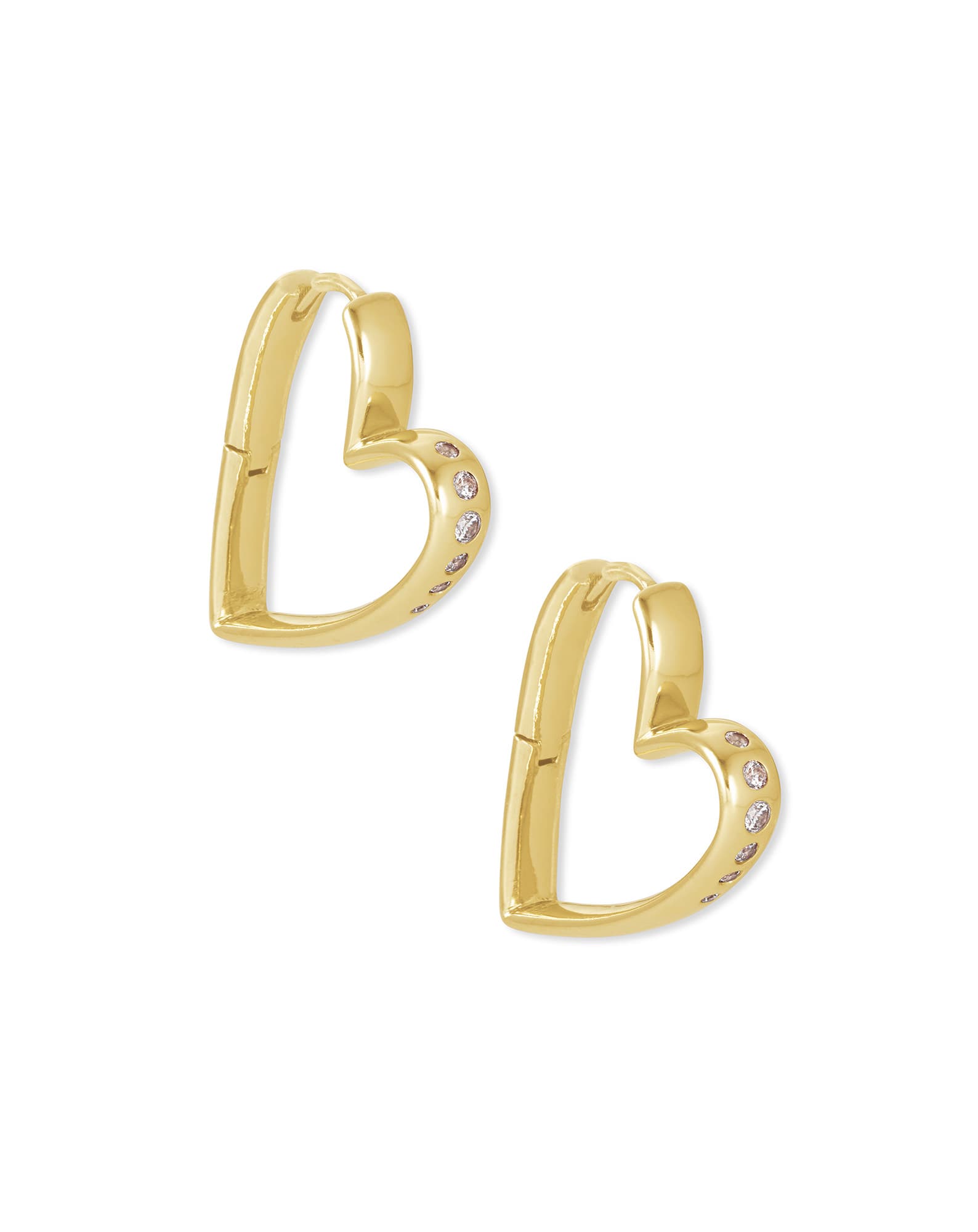 Ansley Small Heart Hoop Earrings
