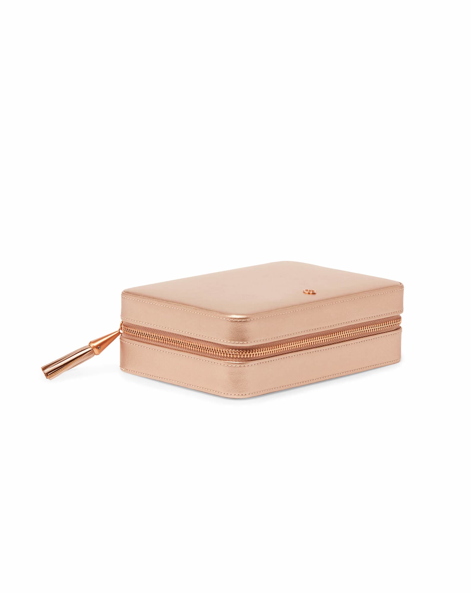 Medium Travel Jewelry Case in Rose Gold