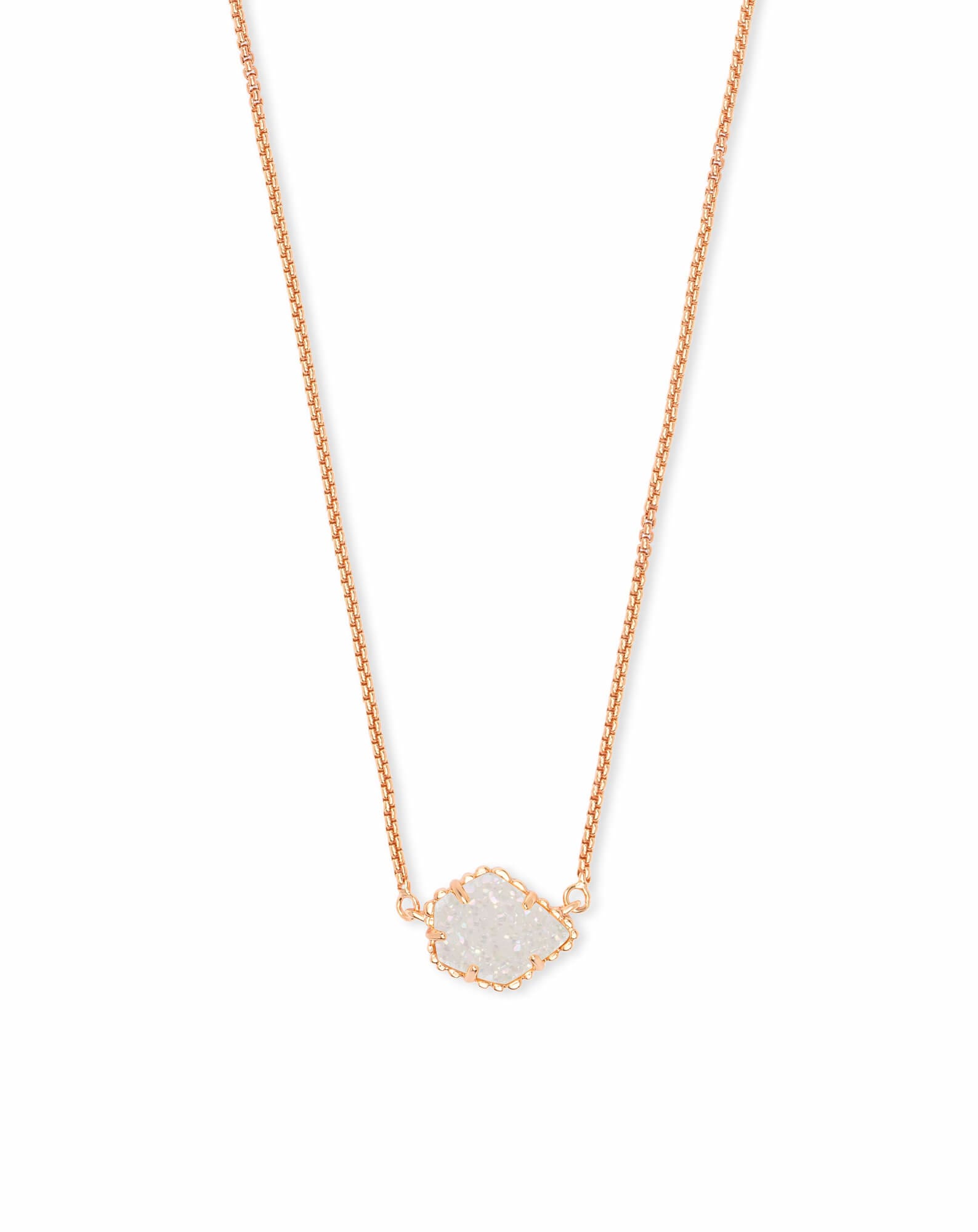 Tess Pendant Necklace in Rose Gold