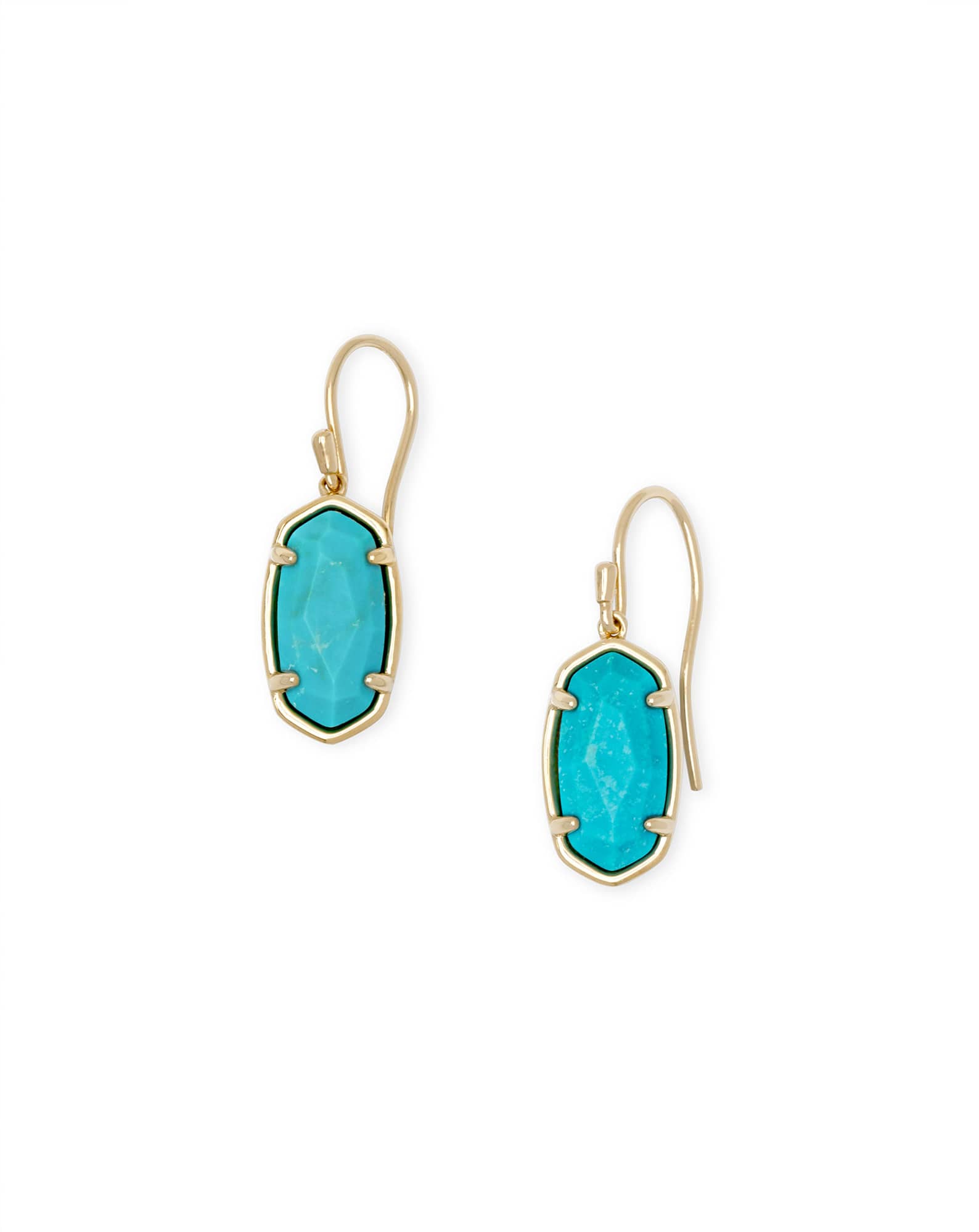 Lee 18k Gold Vermeil Drop Earrings in Turquoise