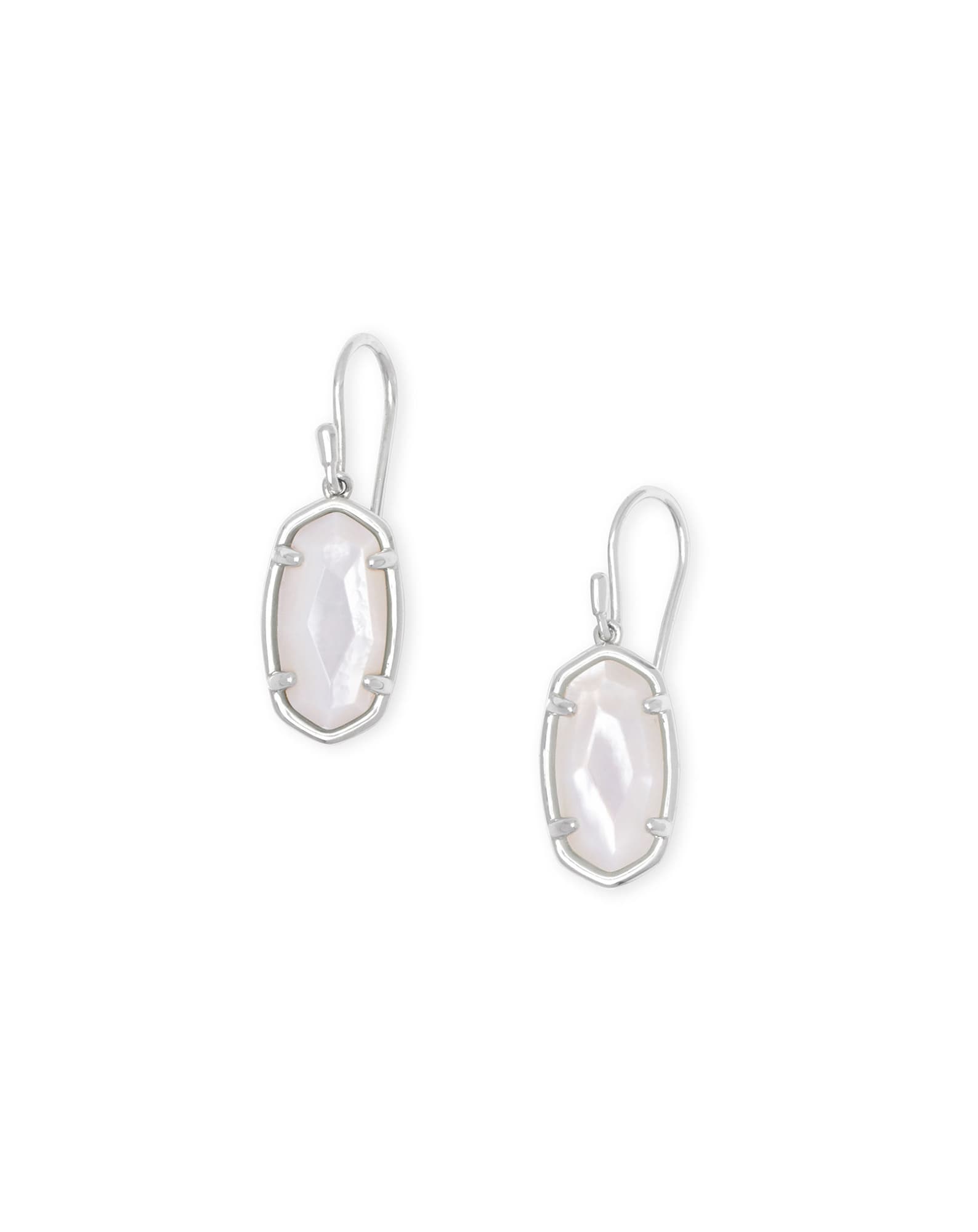 Lee Sterling Silver Drop Earrings in Ivory Mother-of-Pearl
