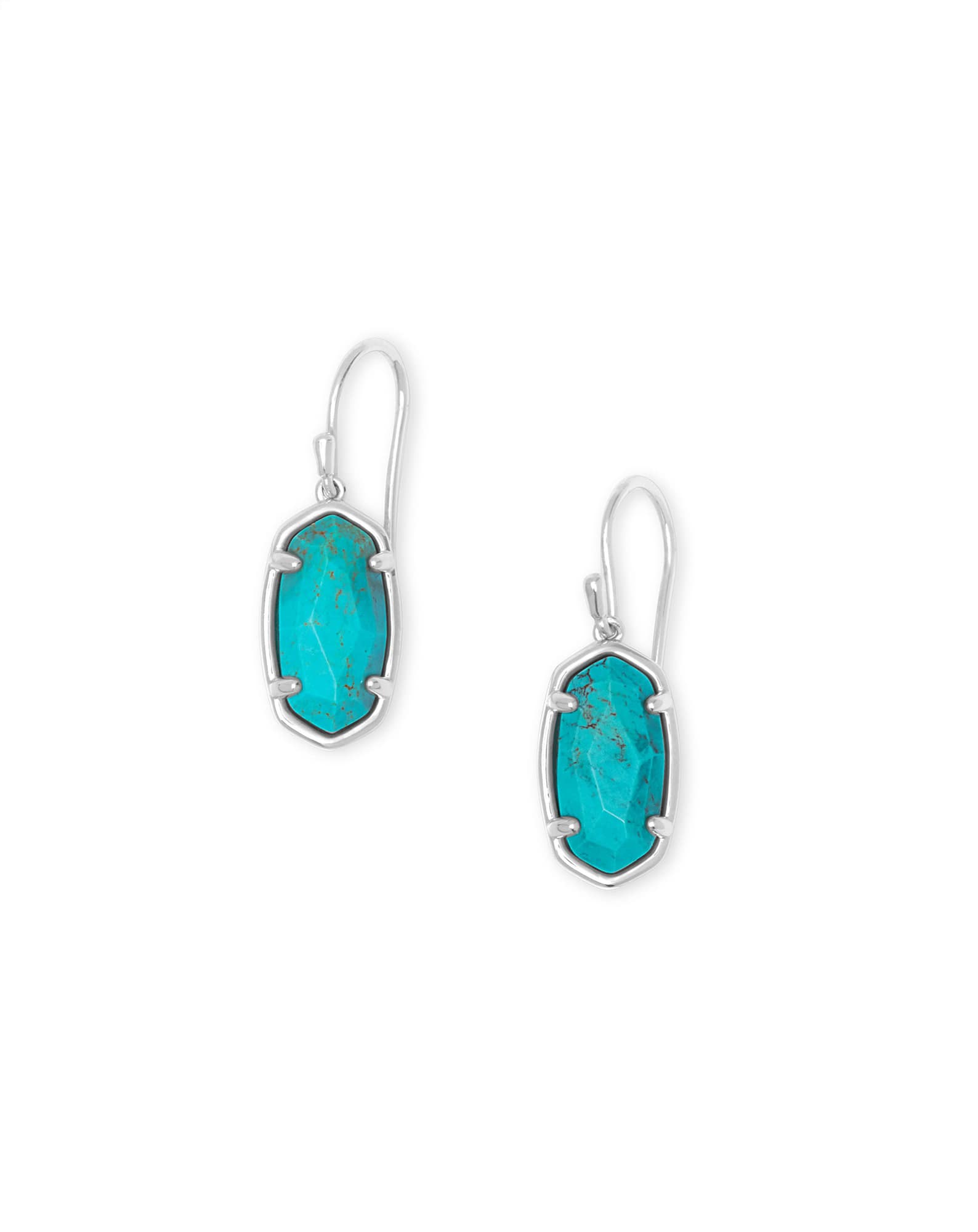 Lee Sterling Silver Drop Earrings in Turquoise