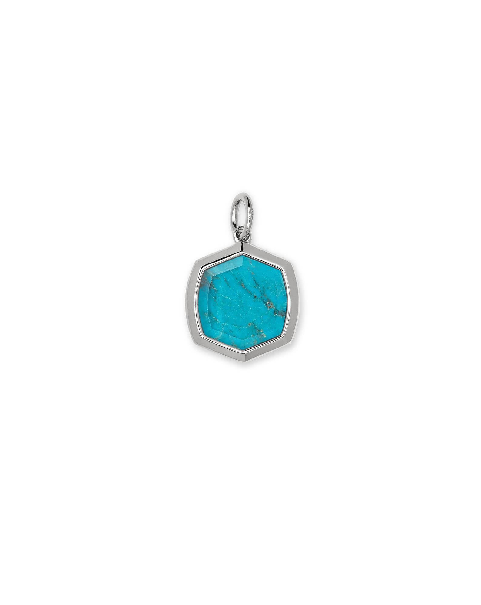 Davis Sterling Silver Charm in Turquoise