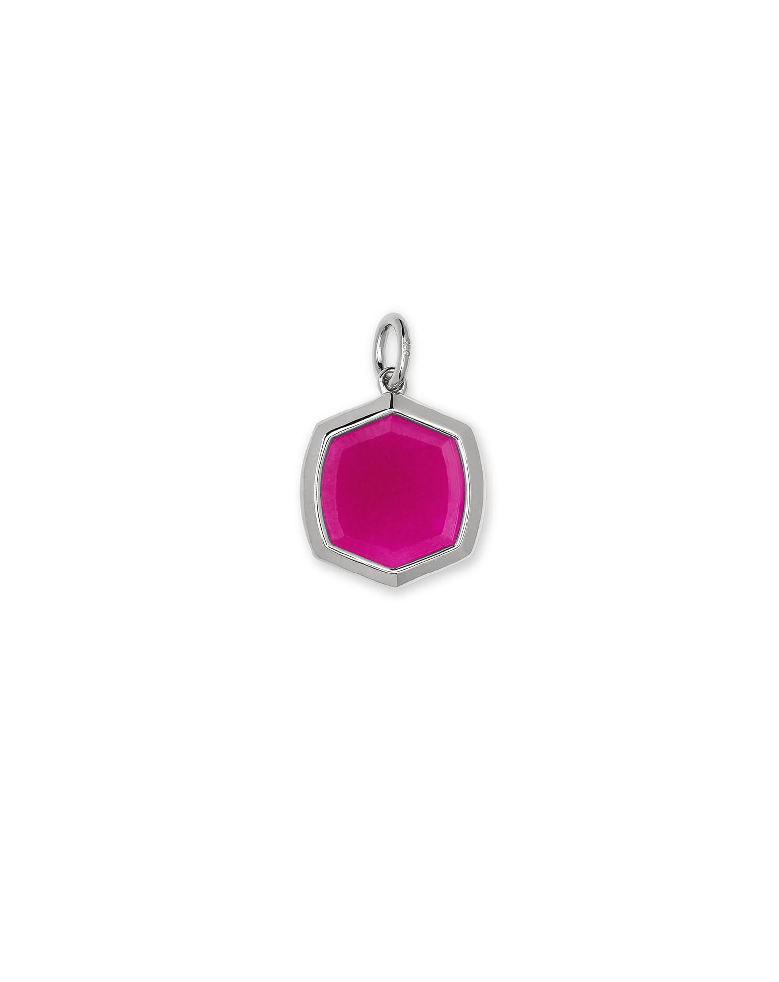Davis 18k Gold Vermeil Charm in Dyed Pink Quartzite