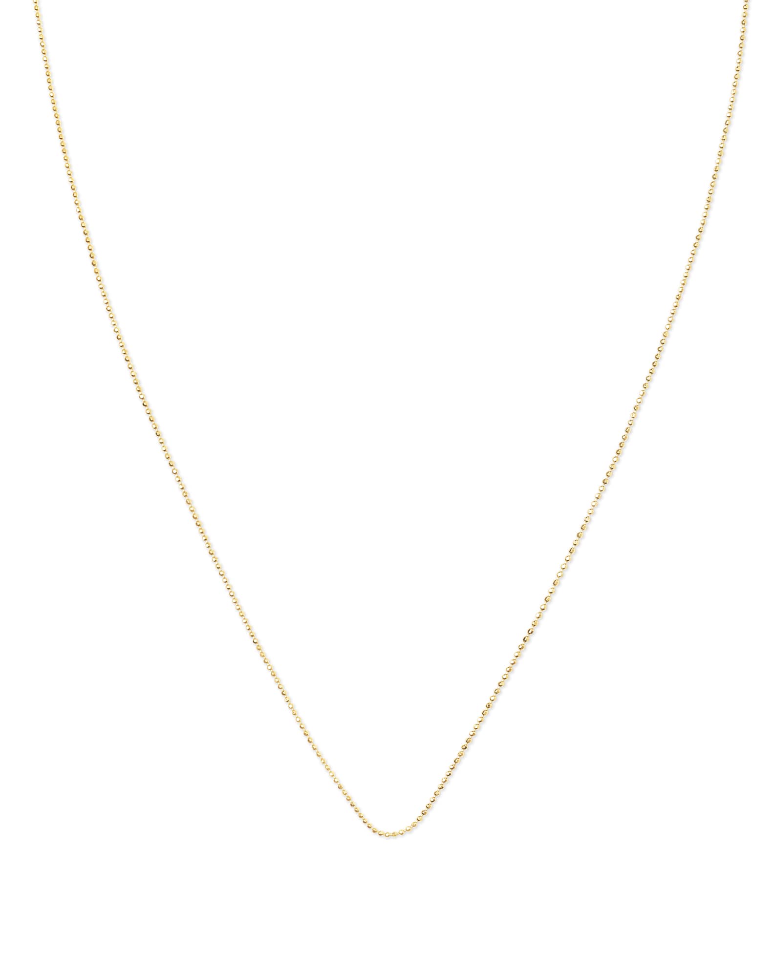 22 Inch Ball Chain Necklace in 18k Gold Vermeil