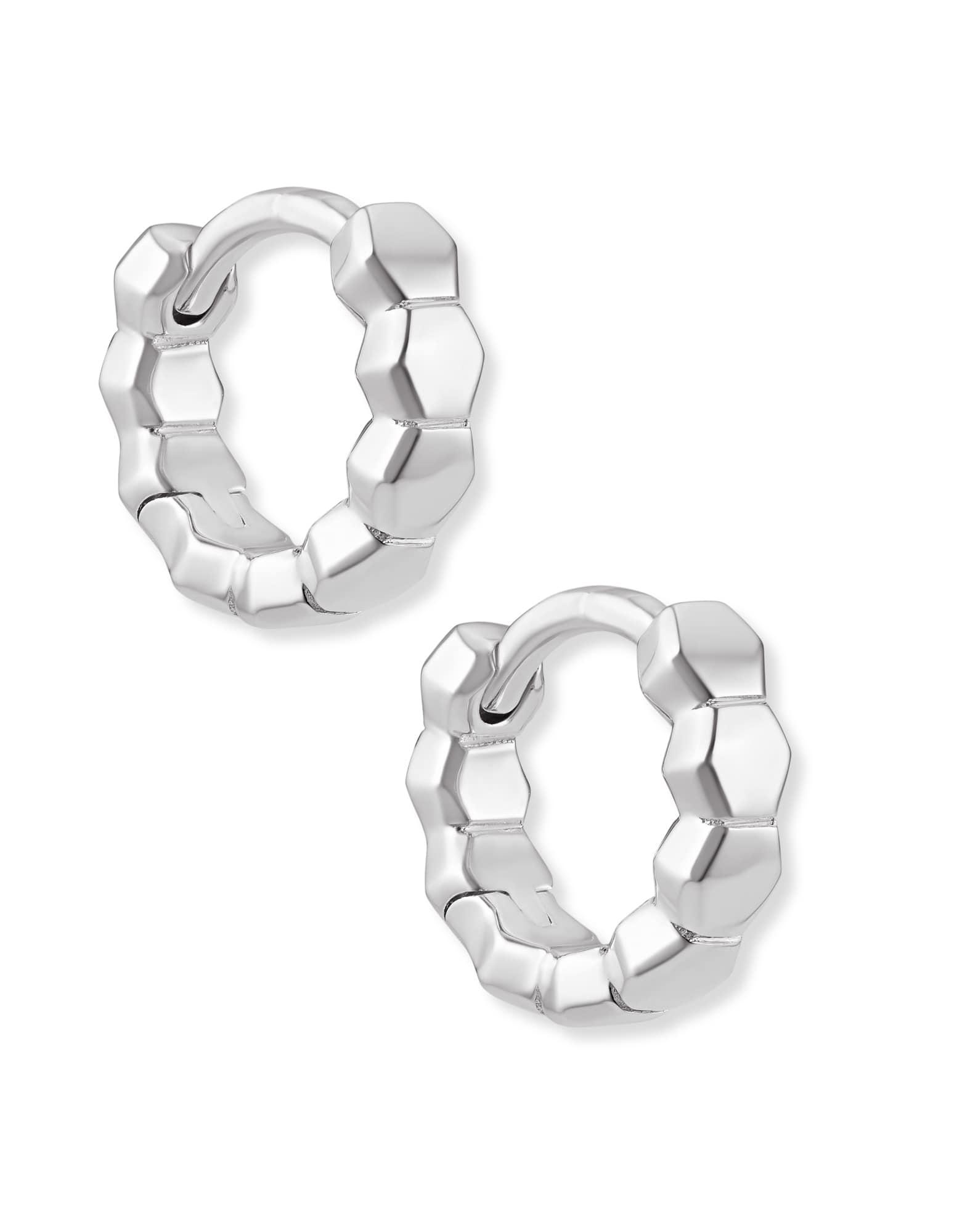 Davis Huggie Earrings in Sterling Silver